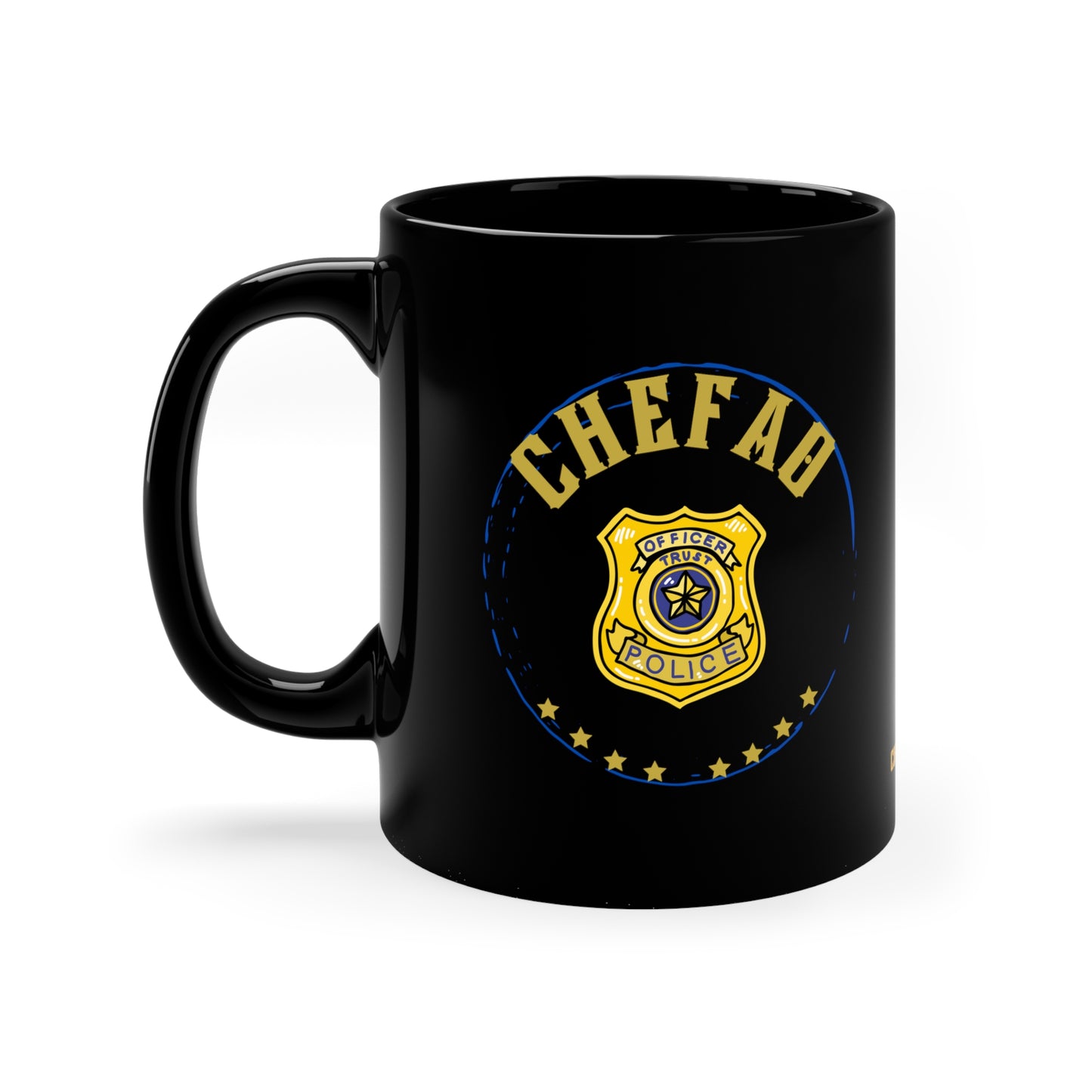 Chefao Police I, Black Coffee Mug, 11oz