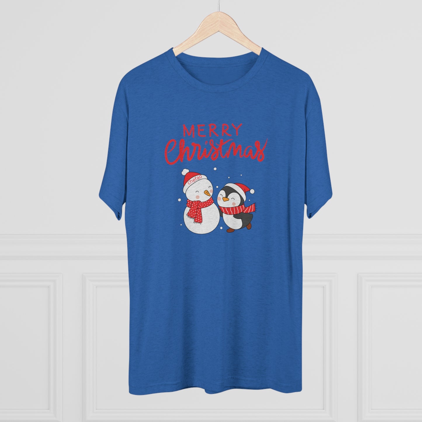 Merry Christmas I, Unisex Tri-Blend Crew Tee
