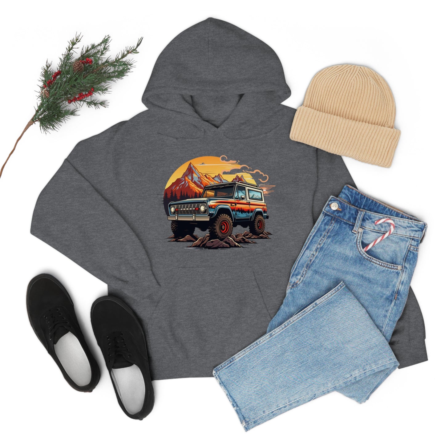 Retro, Rugged Charm, Unisex Heavy Blend Hooded Sweatshirt