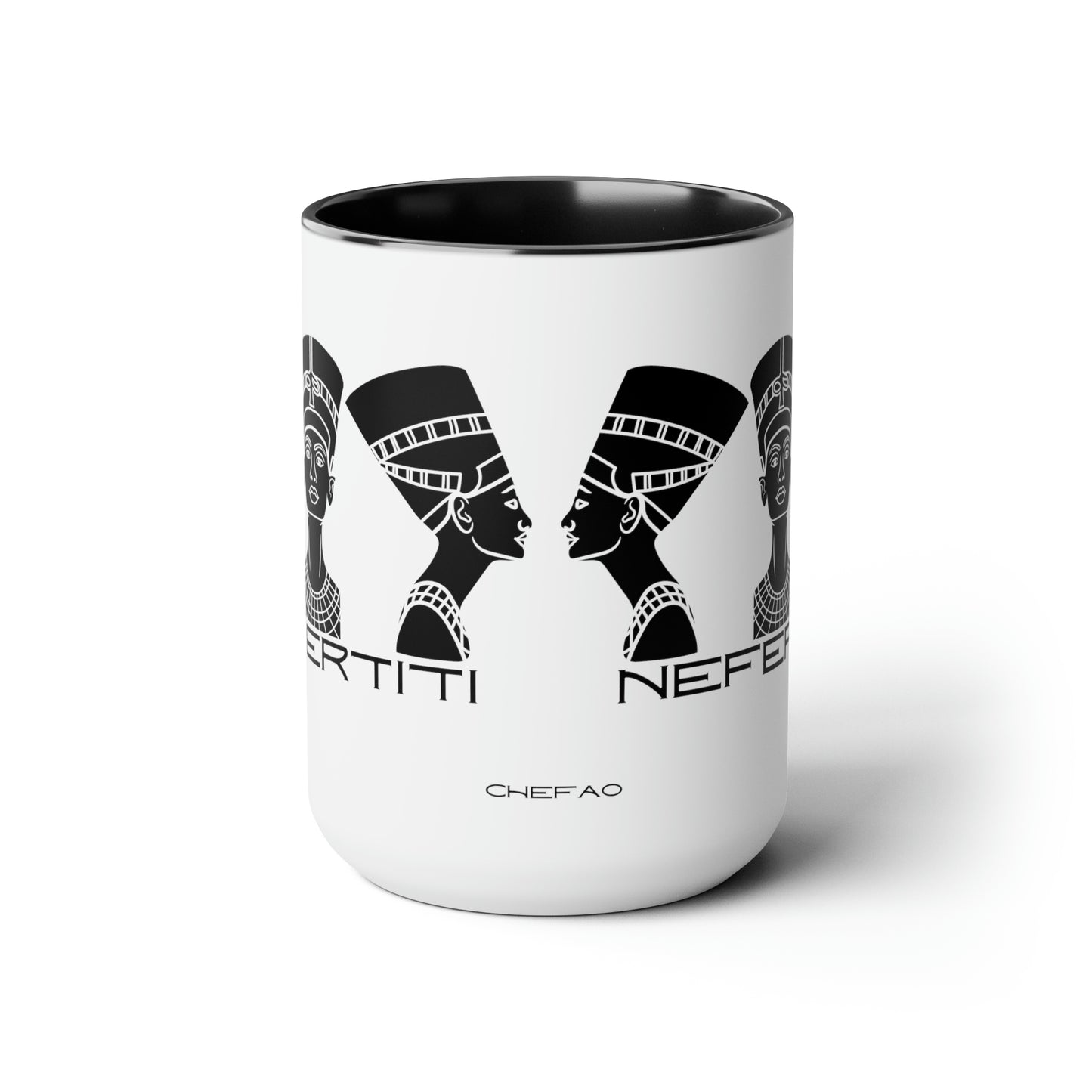 Nefertiti I, Two-Tone Coffee Mugs, 15oz