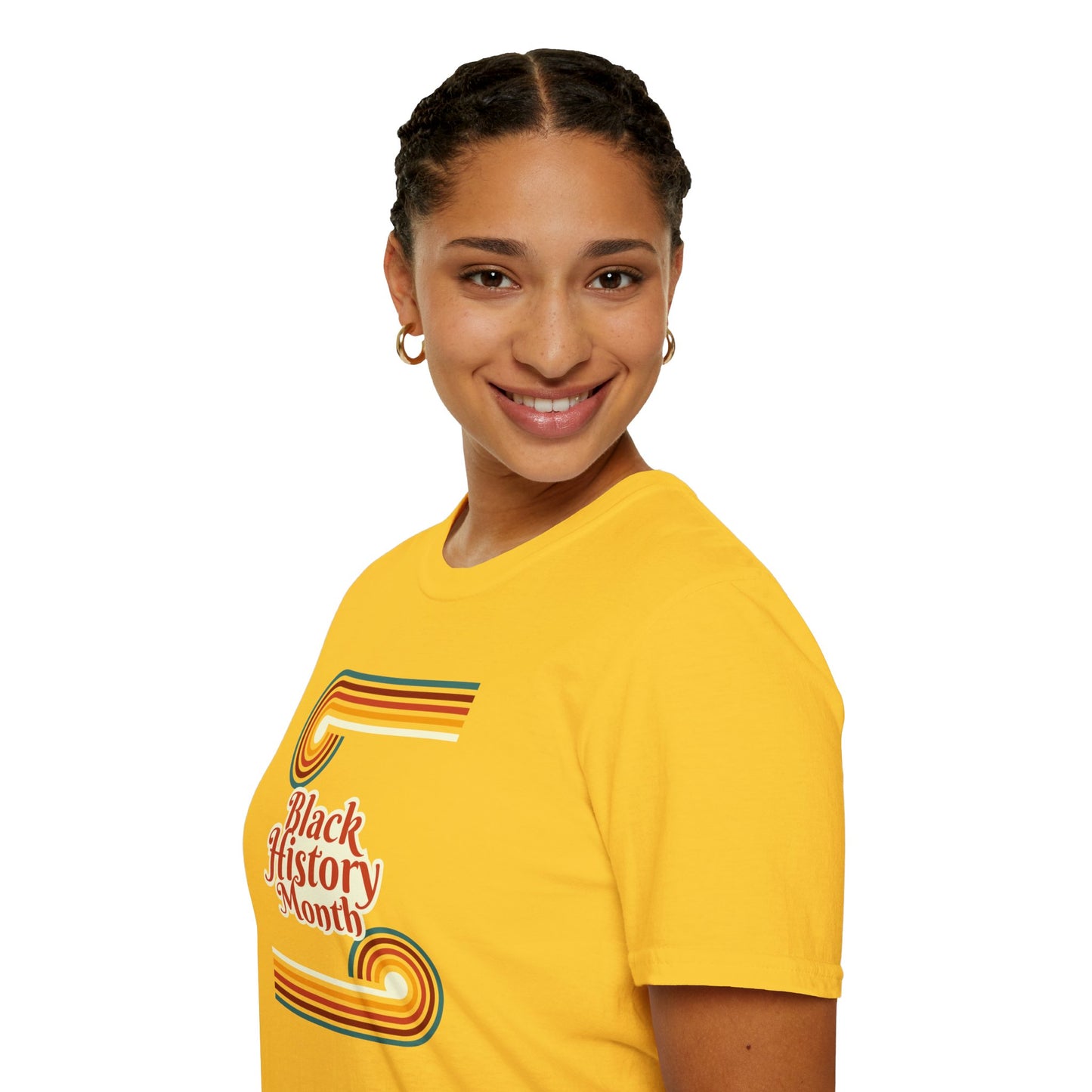Chefao Retro Black History Month Emblem I, Unisex Softstyle T-Shirt