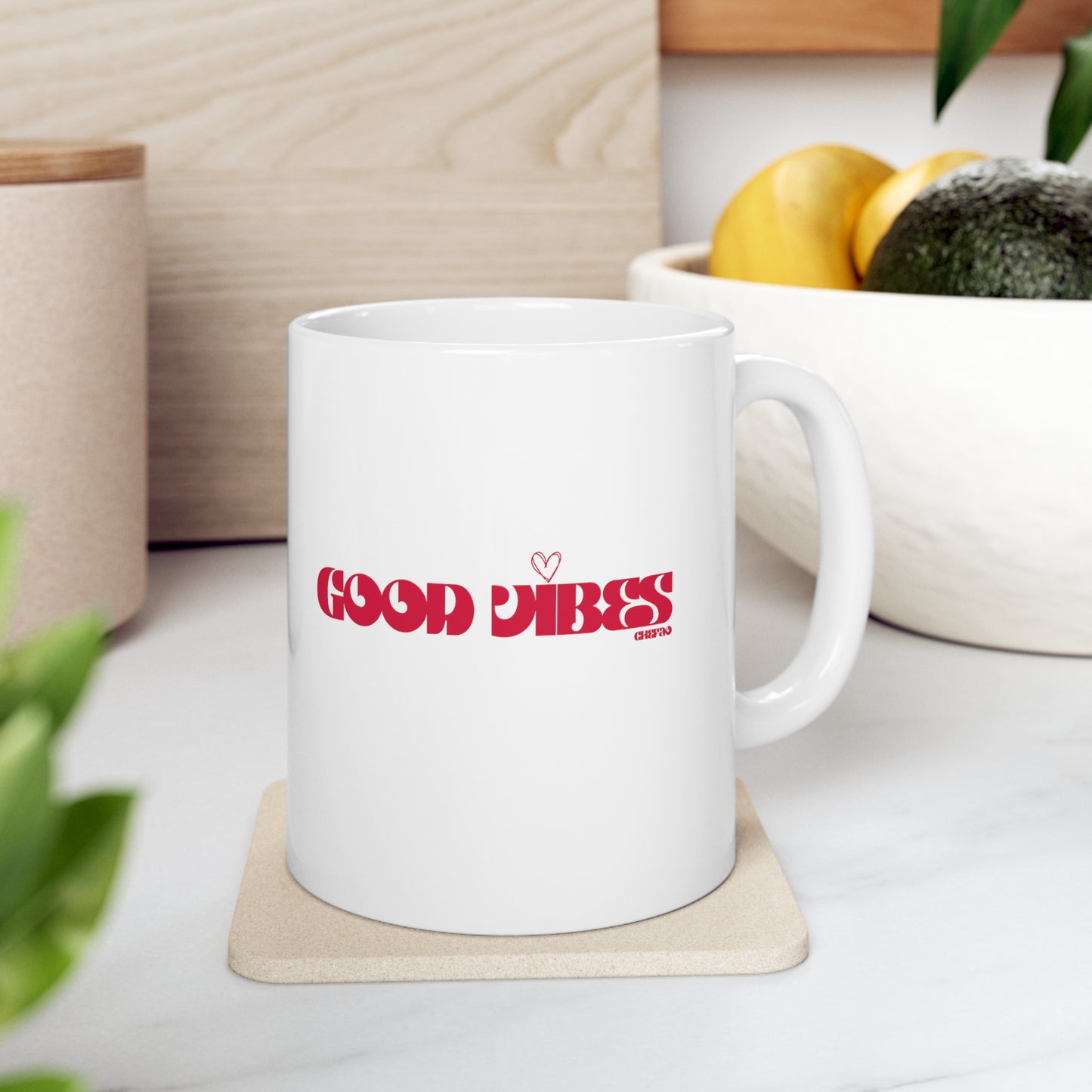 Good Vibes I, White Coffee Mug, 11oz