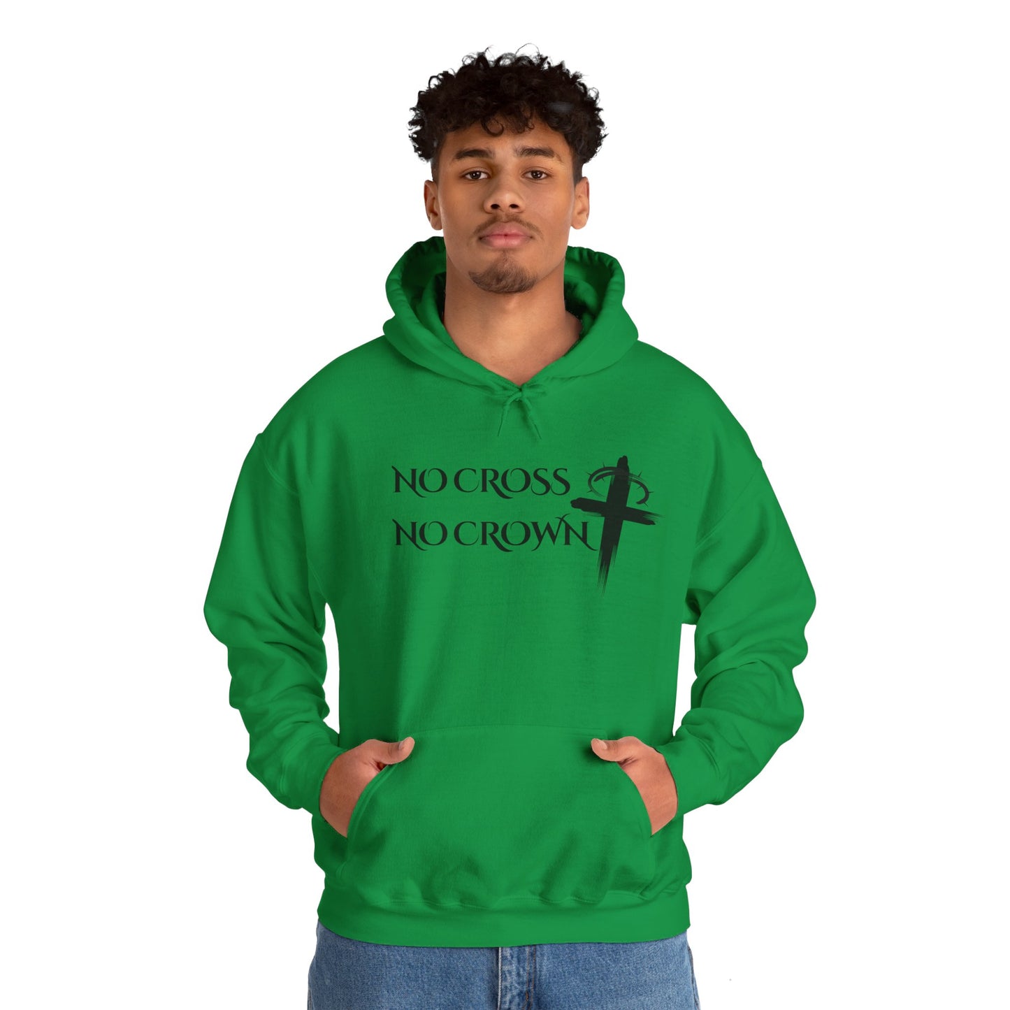 No Cross No Crown, Unisex Heavy Blend™ Hooded Sweatshirt