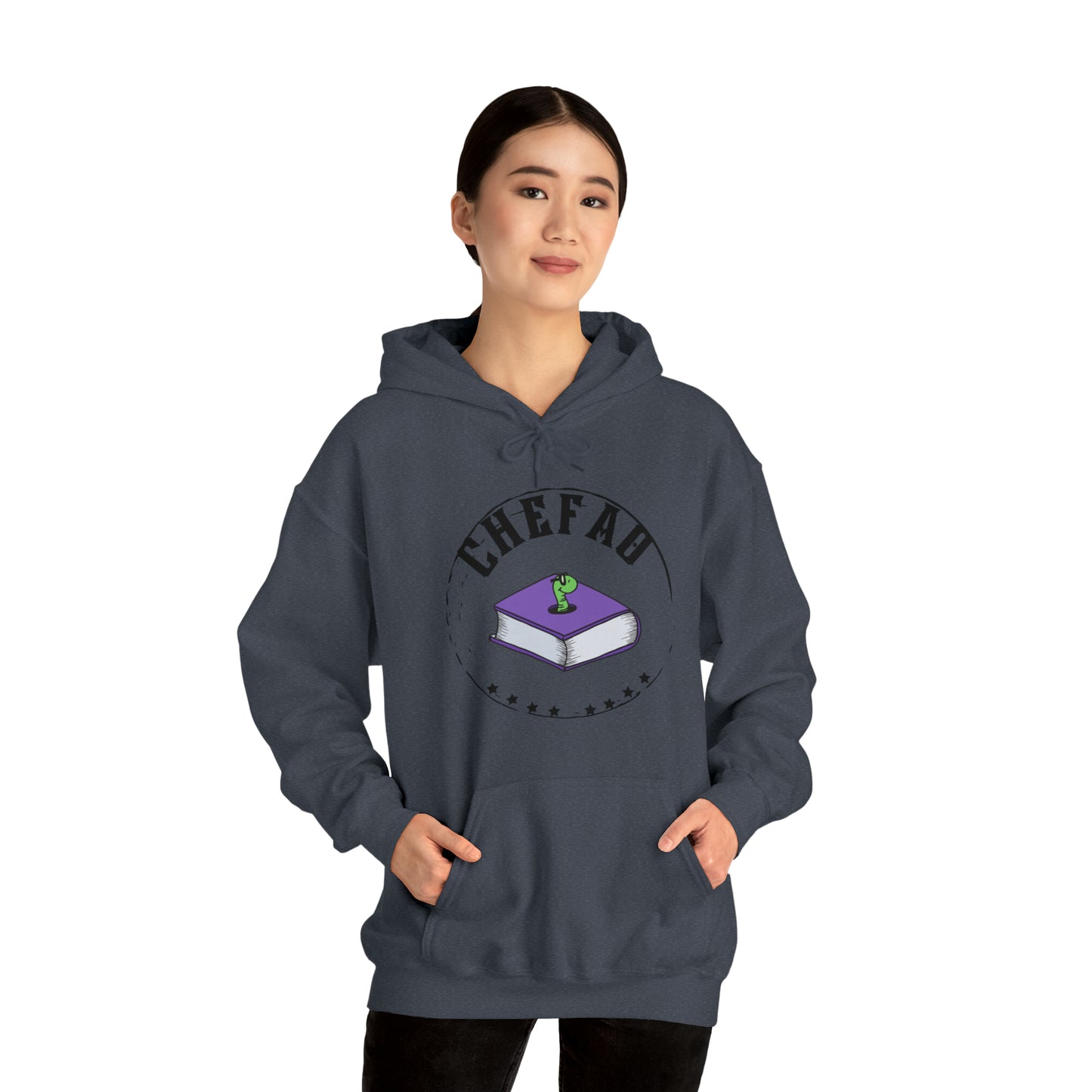 Chefao Bookworm I, Unisex Heavy Blend Hooded Sweatshirt