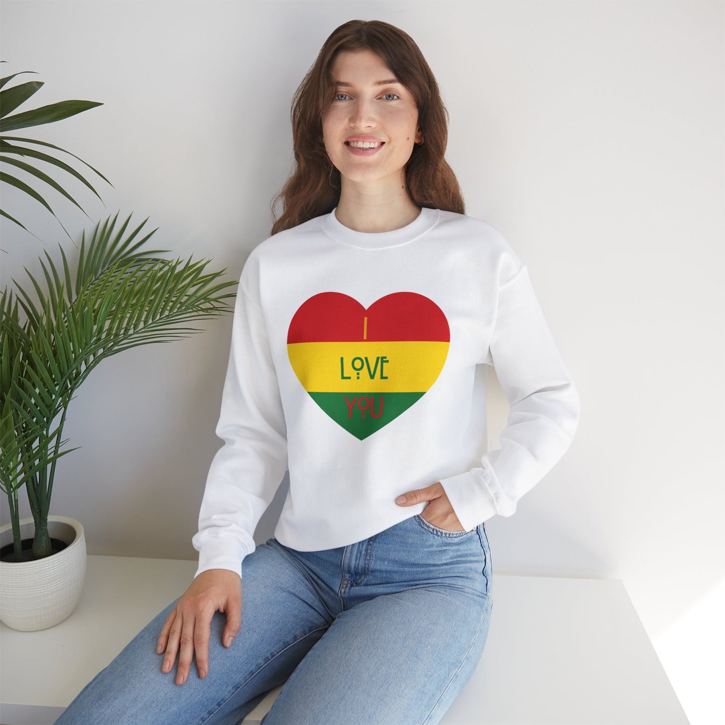 Chefao I Love You I, Unisex Heavy Blend™ Crewneck Sweatshirt