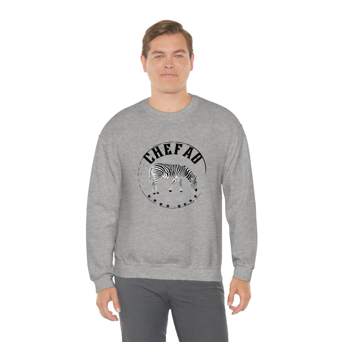 Chefao Zebra I, Unisex Heavy Blend Crewneck Sweatshirt
