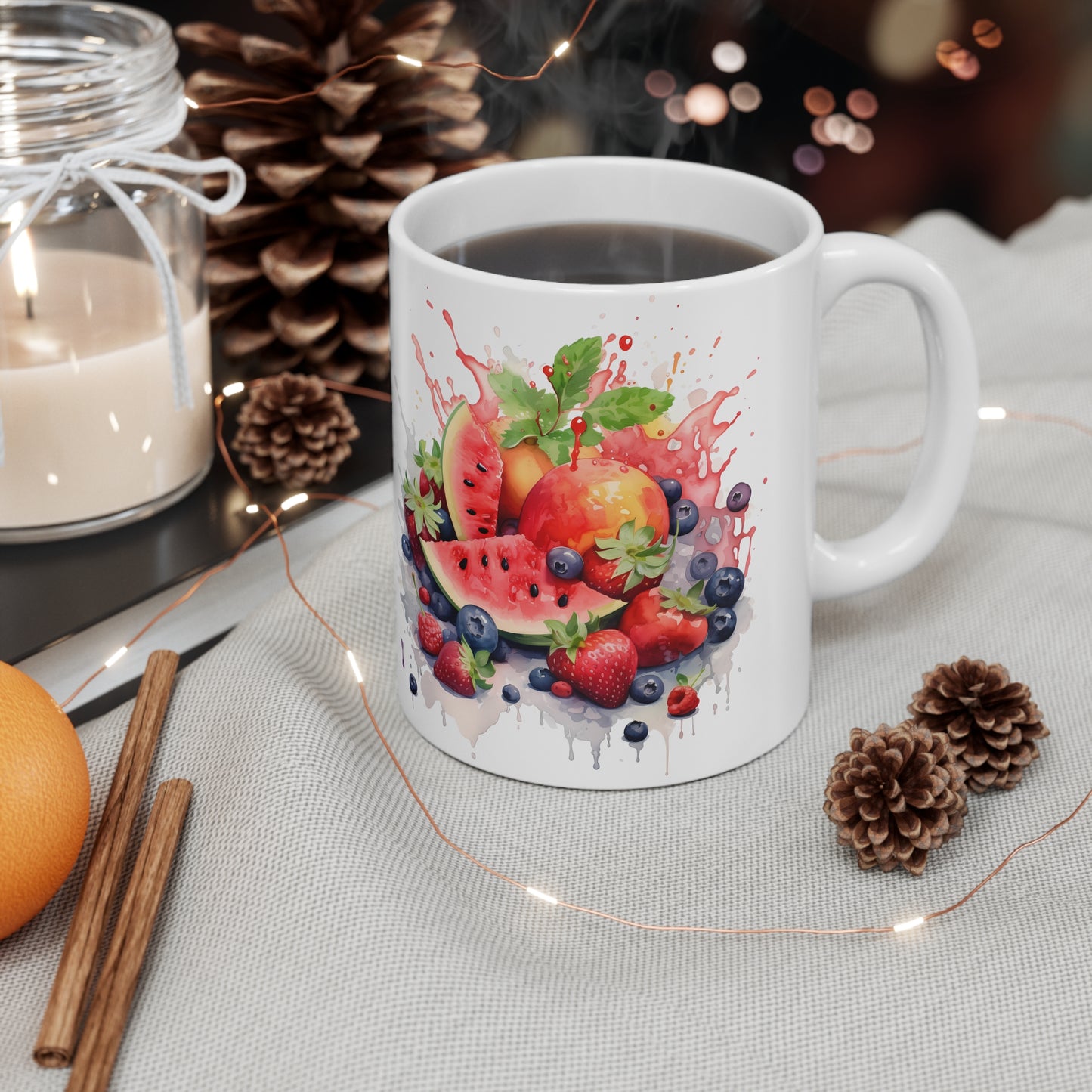 Summer Fruits Coffee Mug, 11oz