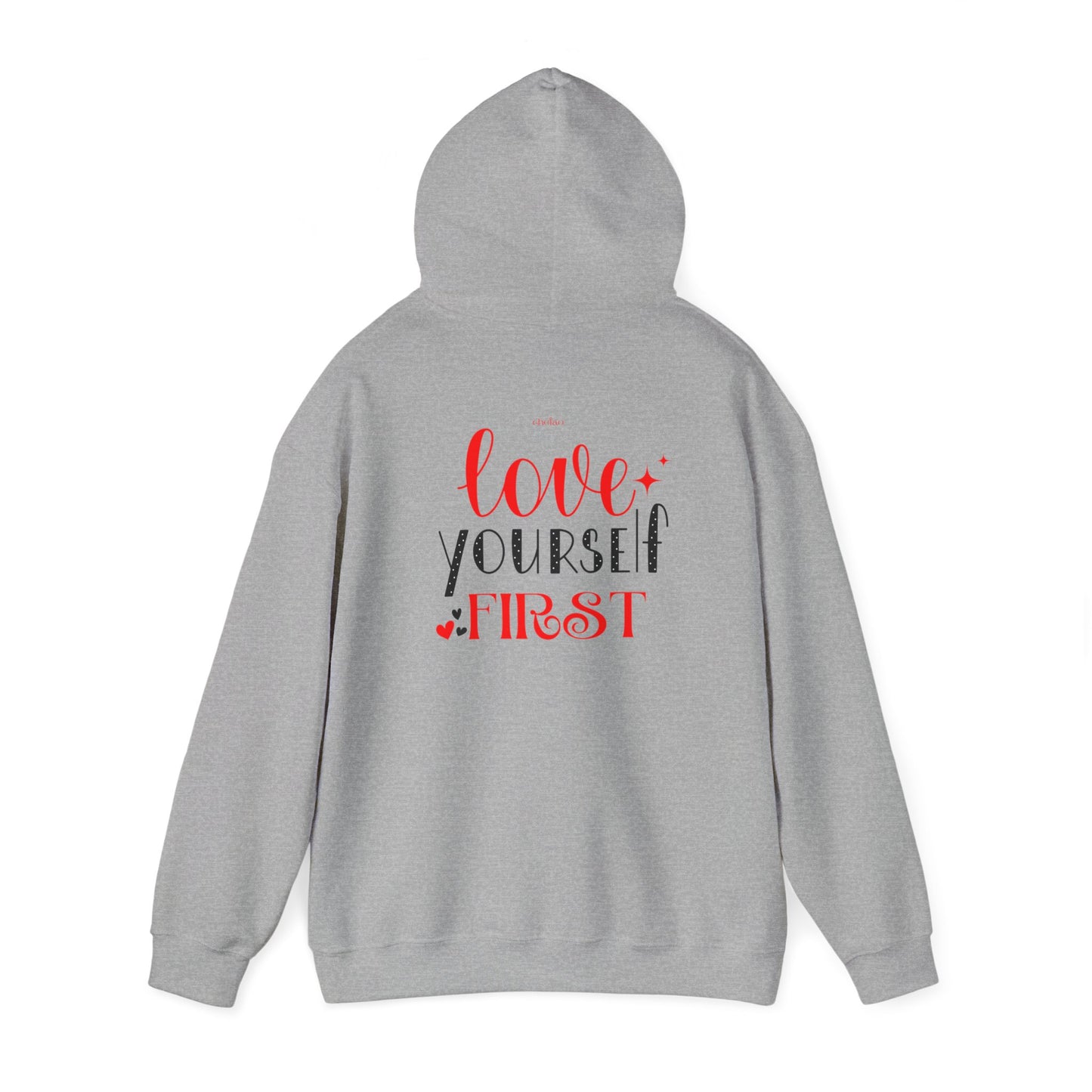 Love Yourself First I, Unisex Heavy Blend Hooded Sweatshirt