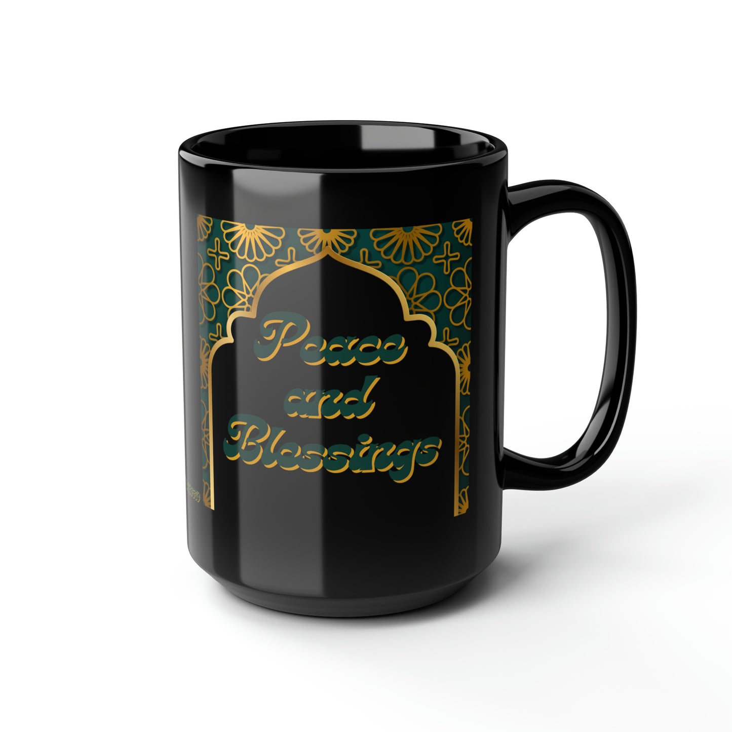 Chefao Peace and Blessings II, Black Mug, 15oz