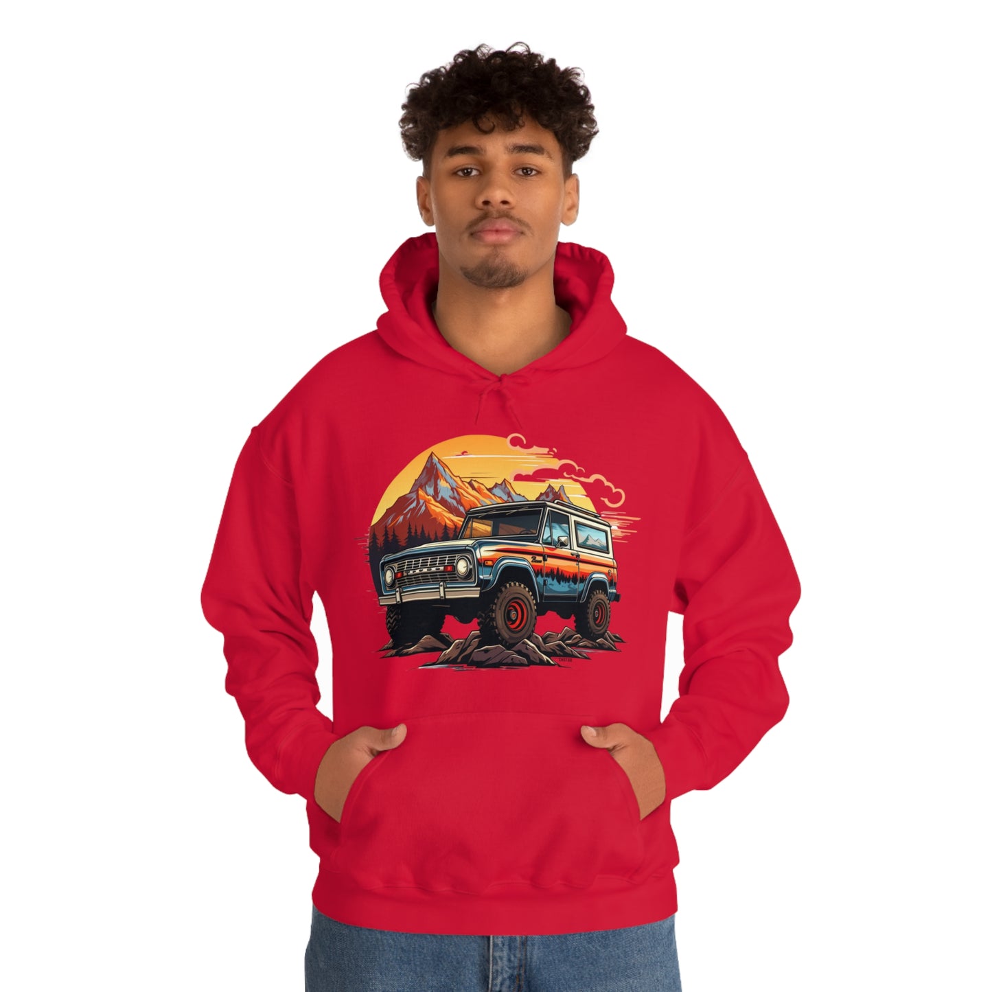 Retro, Rugged Charm, Unisex Heavy Blend Hooded Sweatshirt