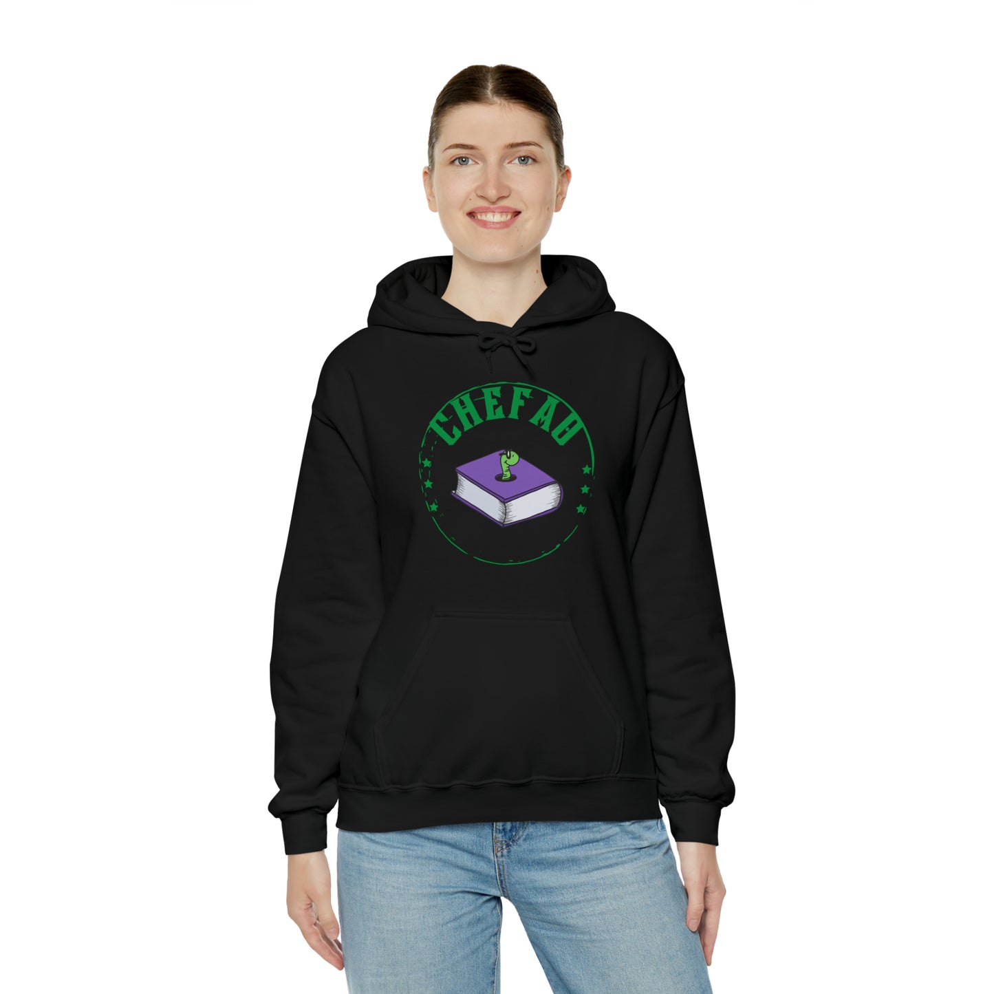 Chefao Bookworm I, Unisex Heavy Blend Hooded Sweatshirt