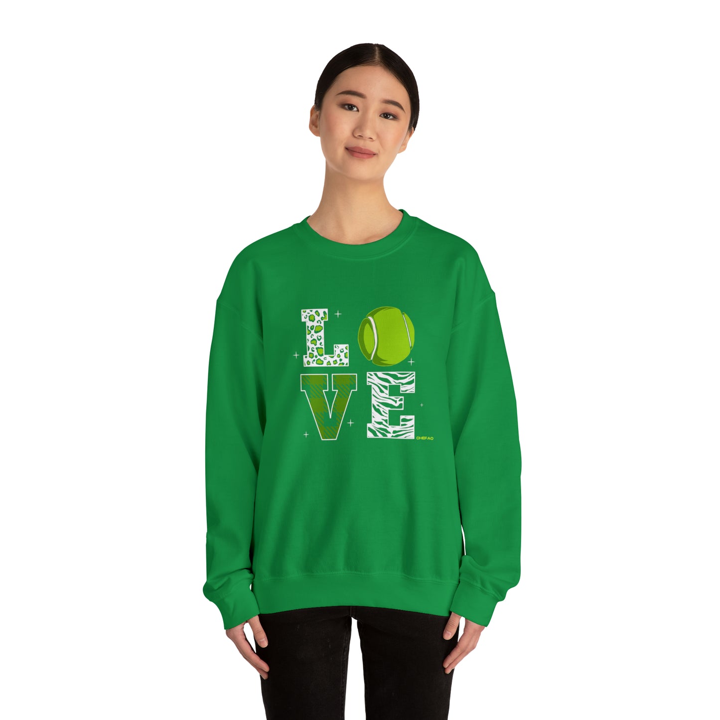 Chefao Love Tennis I, Unisex Heavy Blend Crewneck Sweatshirt