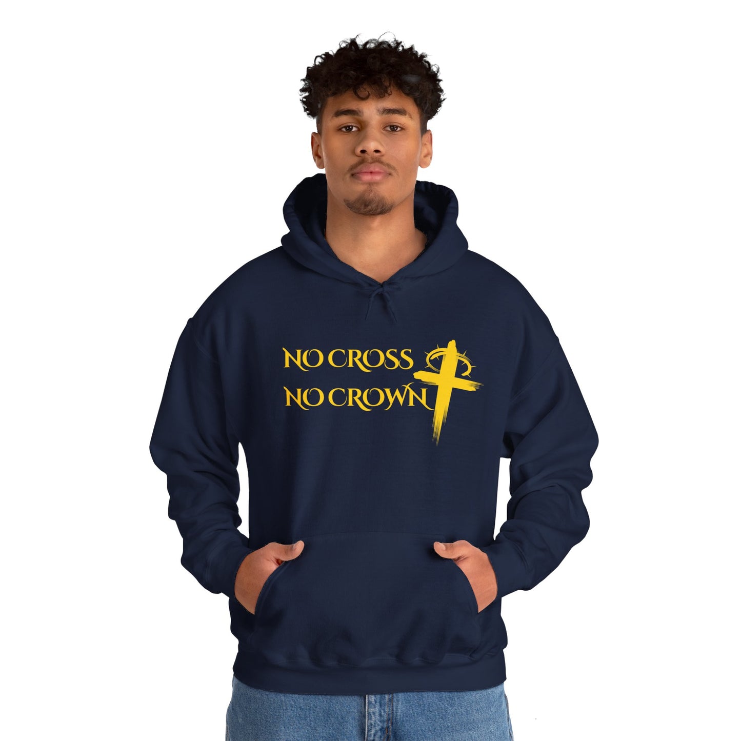 No Cross No Crown, Unisex Heavy Blend™ Hooded Sweatshirt