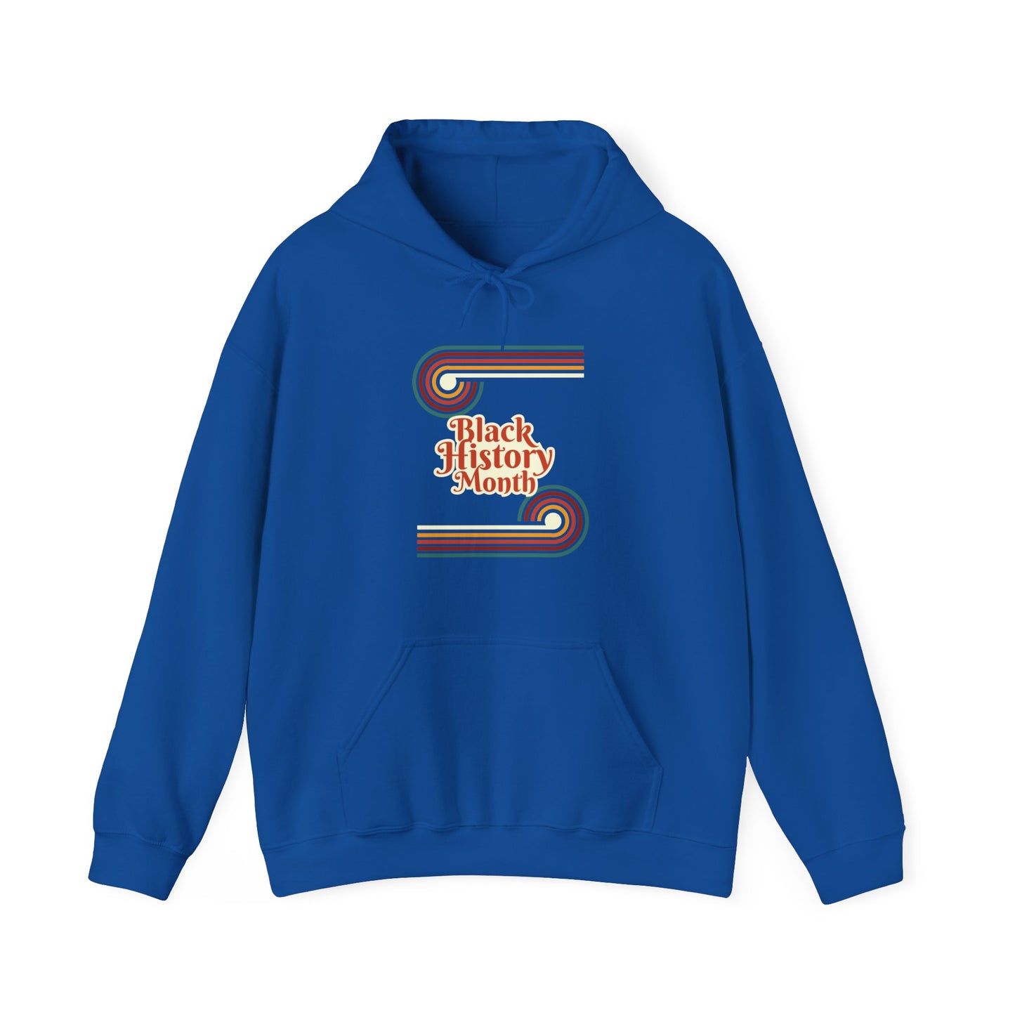 Chefao Retro Black History Month Emblem I, Unisex Heavy Blend Hooded Sweatshirt