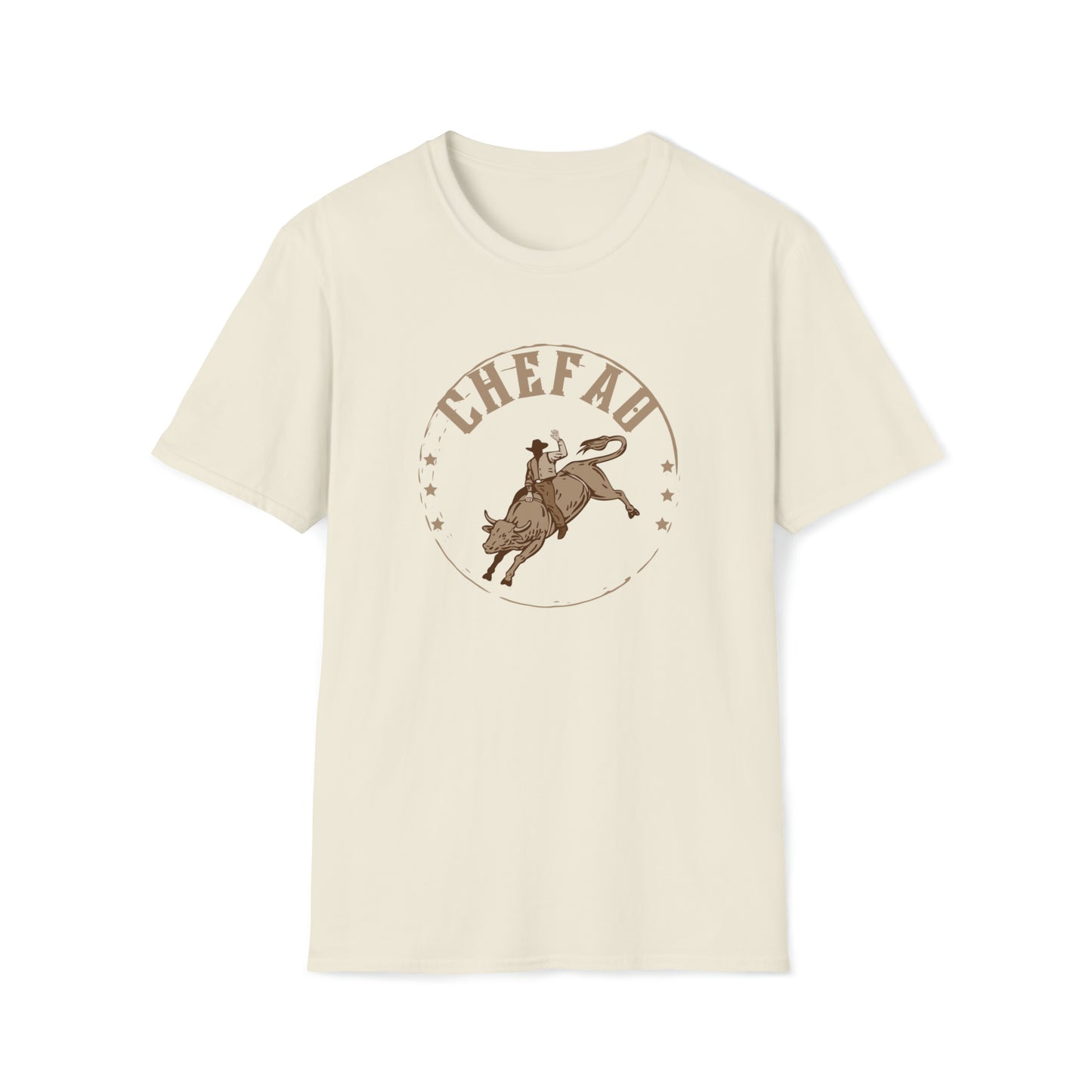 Chefao Bull Riding I, Unisex Softstyle T-Shirt