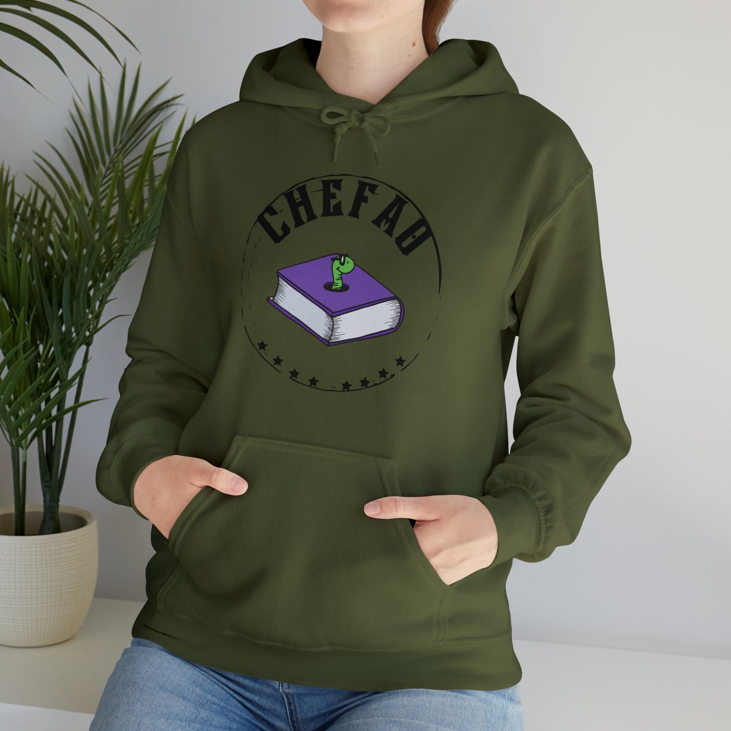 Chefao Bookworm I, Unisex Heavy Blend Hooded Sweatshirt