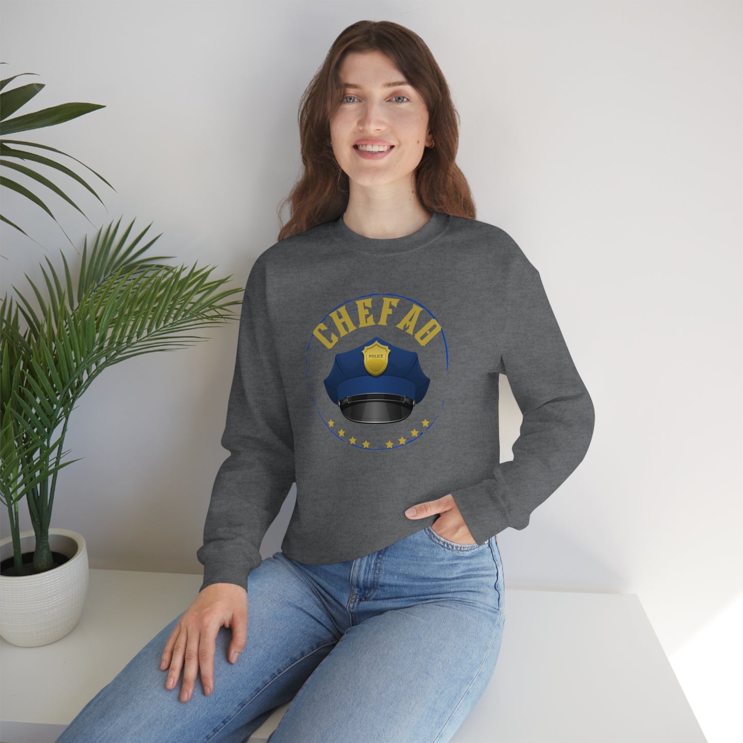 Chefao Police III, Unisex Heavy Blend Crewneck Sweatshirt