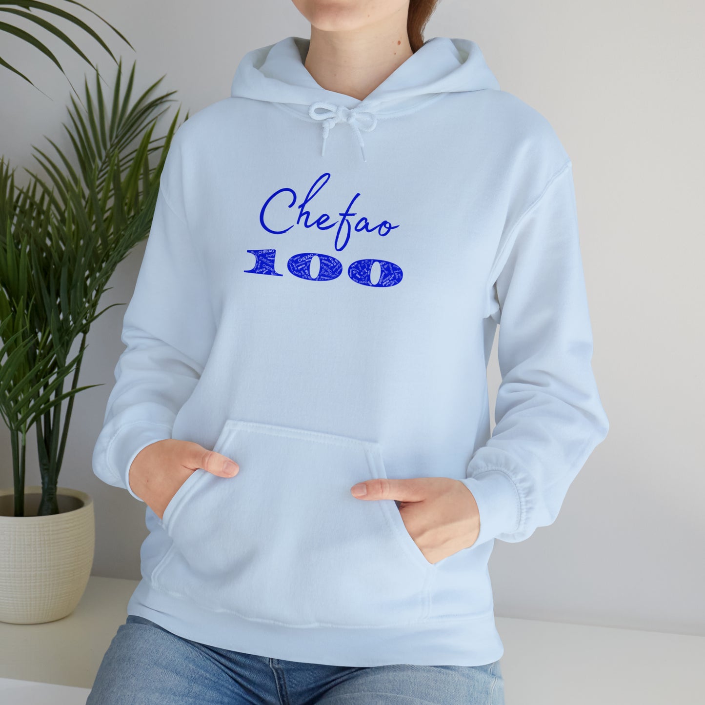 Chefao 100 I Blue, Unisex Heavy Blend™ Hooded Sweatshirt