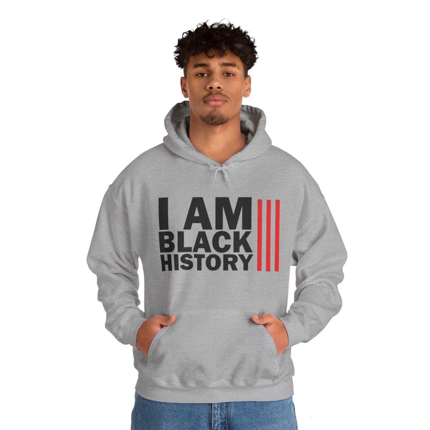 Chefao I Am Black History I, Unisex Heavy Blend Hooded Sweatshirt