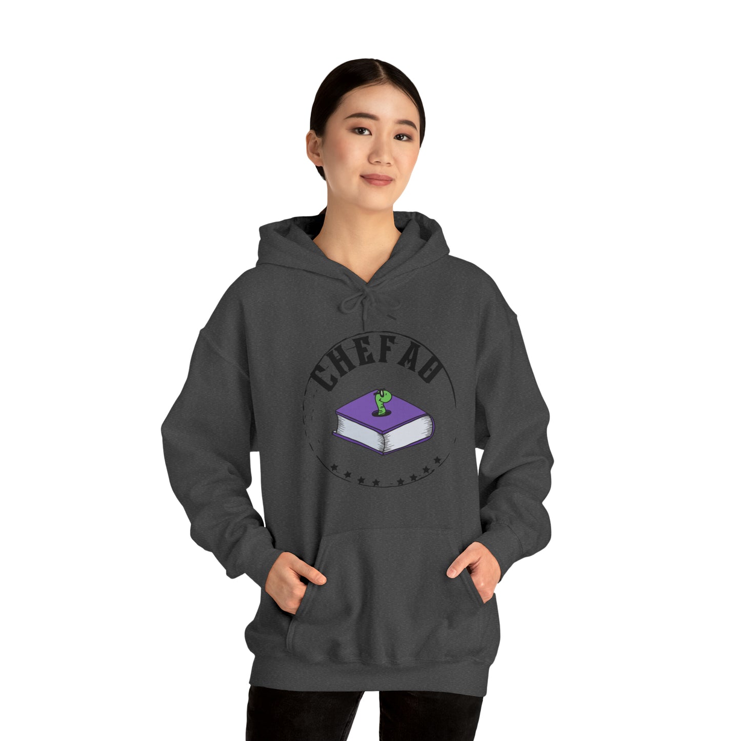 Chefao Bookworm I, Unisex Heavy Blend Hooded Sweatshirt