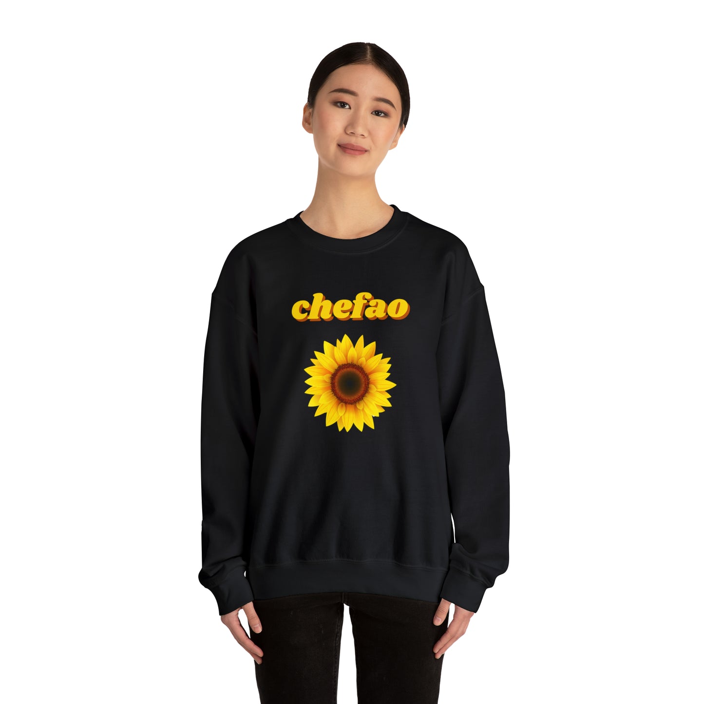 Chefao Sunflower I, Unisex Heavy Blend Crewneck Sweatshirt