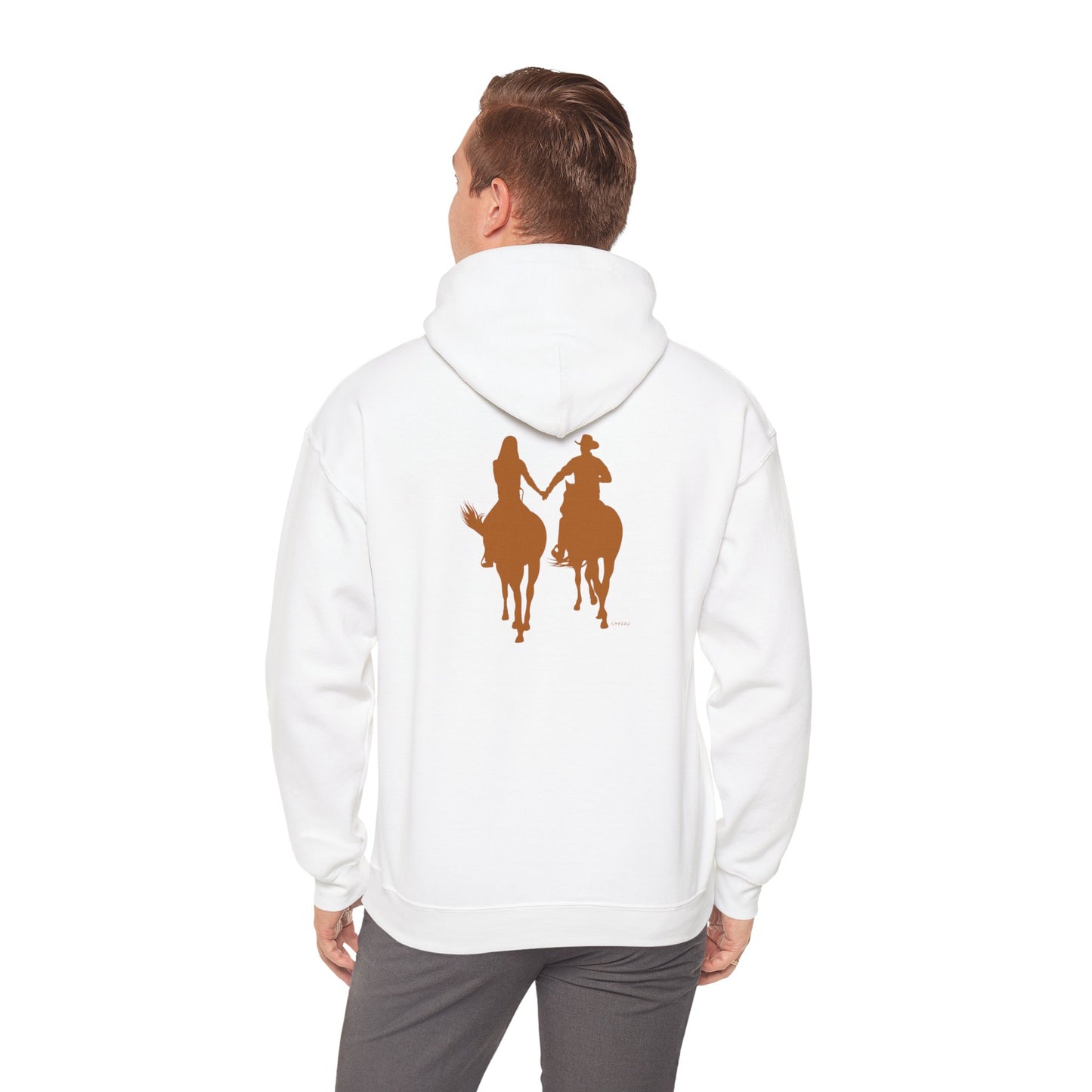 Chefao Cowboy and Cowgirl I, Unisex Heavy Blend Hooded Sweatshirt