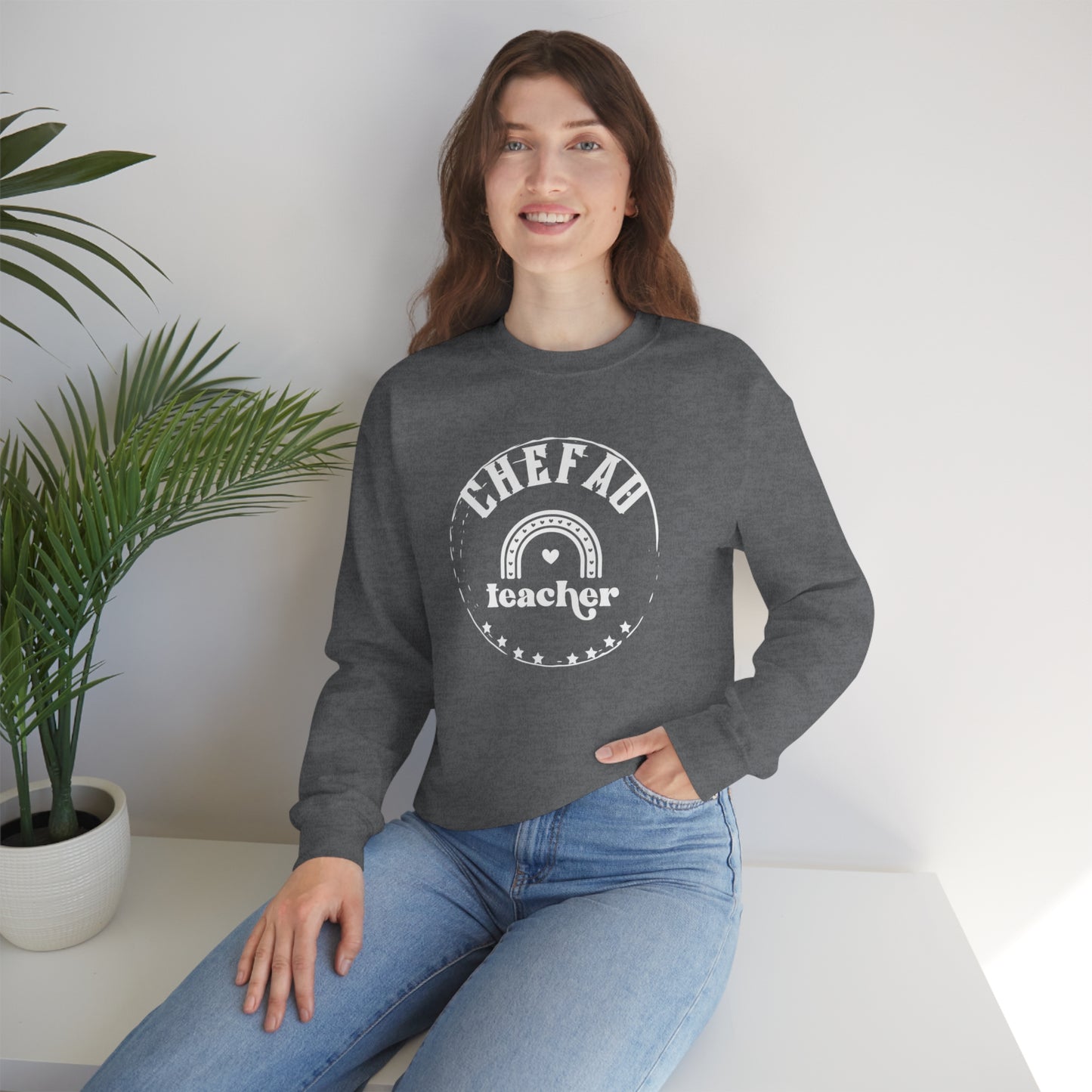 Chefao Teacher III, Unisex Heavy Blend Crewneck Sweatshirt