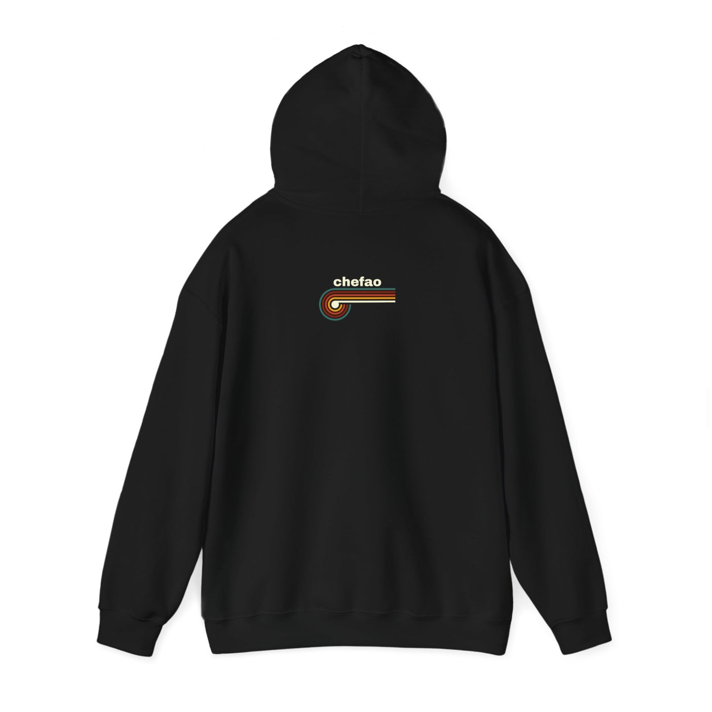 Chefao Retro Black History Month Emblem I, Unisex Heavy Blend Hooded Sweatshirt