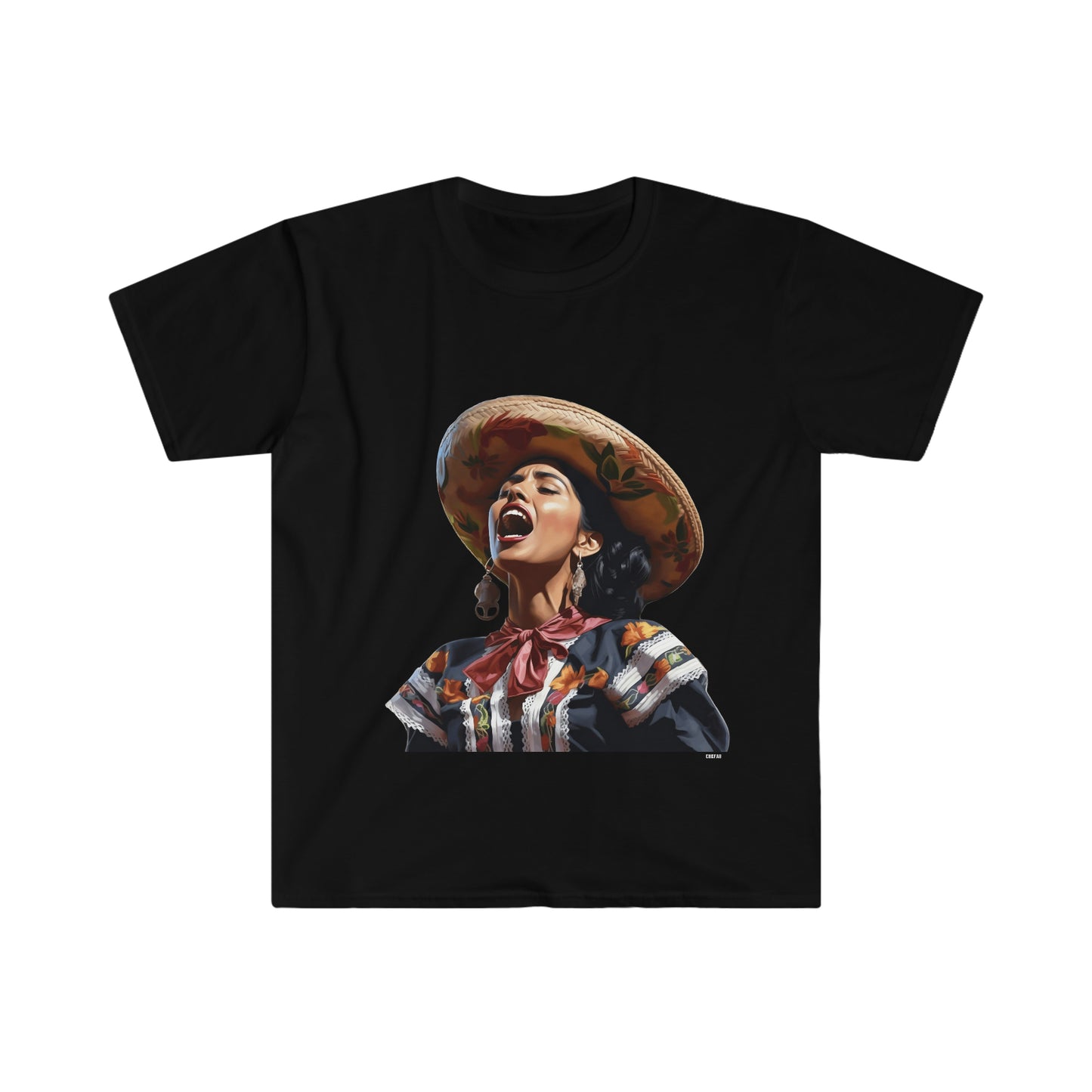 Mariachi Woman, Unisex Softstyle T-Shirt