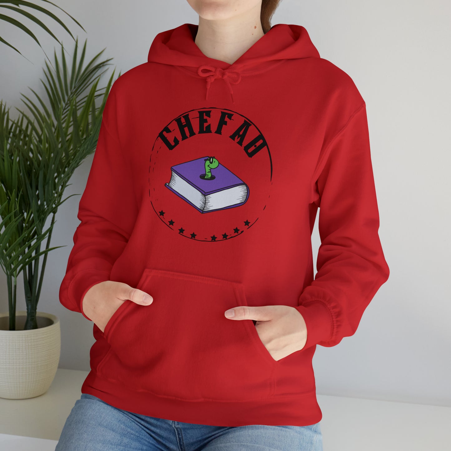 Chefao Bookworm I, Unisex Heavy Blend Hooded Sweatshirt