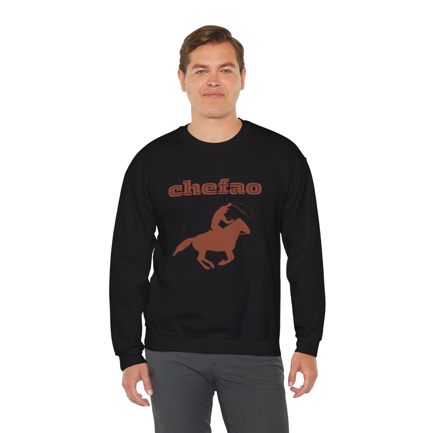 Chefao Cowboy III, Unisex Heavy Blend Crewneck Sweatshirt
