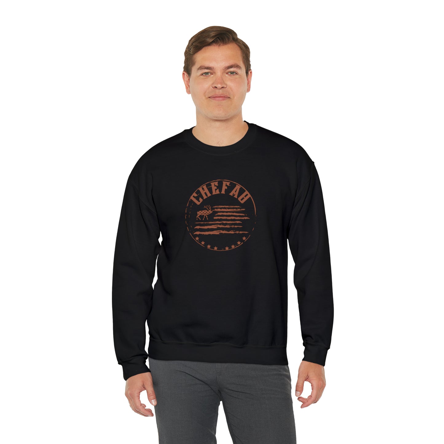 Chefao Hunting II, Unisex Heavy Blend Crewneck Sweatshirt