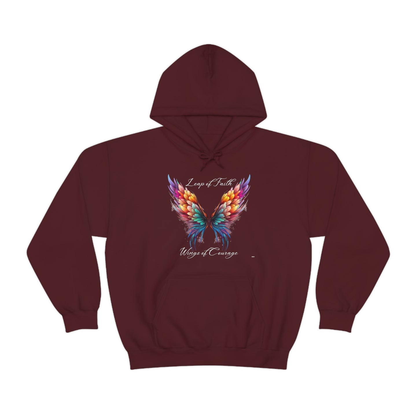 Leap of Faith, Wings of Courage, Unisex Heavy Blend Hooded Sweatshirt