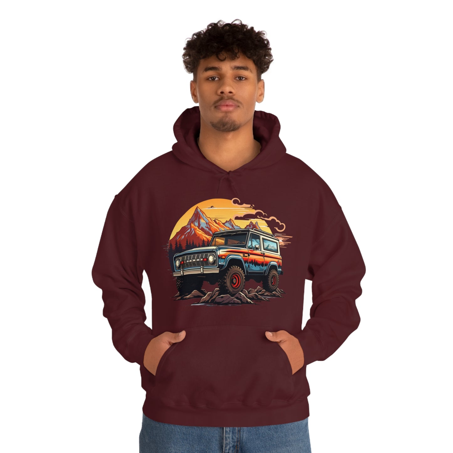 Retro, Rugged Charm, Unisex Heavy Blend Hooded Sweatshirt