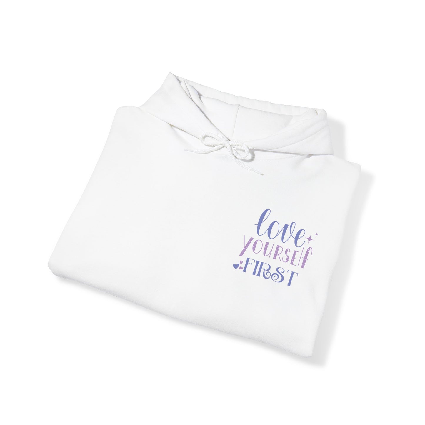 Love Yourself First I, Unisex Heavy Blend Hooded Sweatshirt