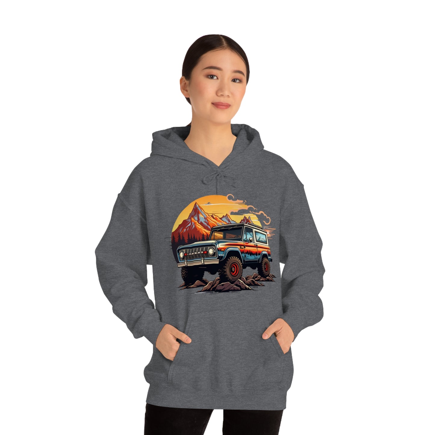 Retro, Rugged Charm, Unisex Heavy Blend Hooded Sweatshirt