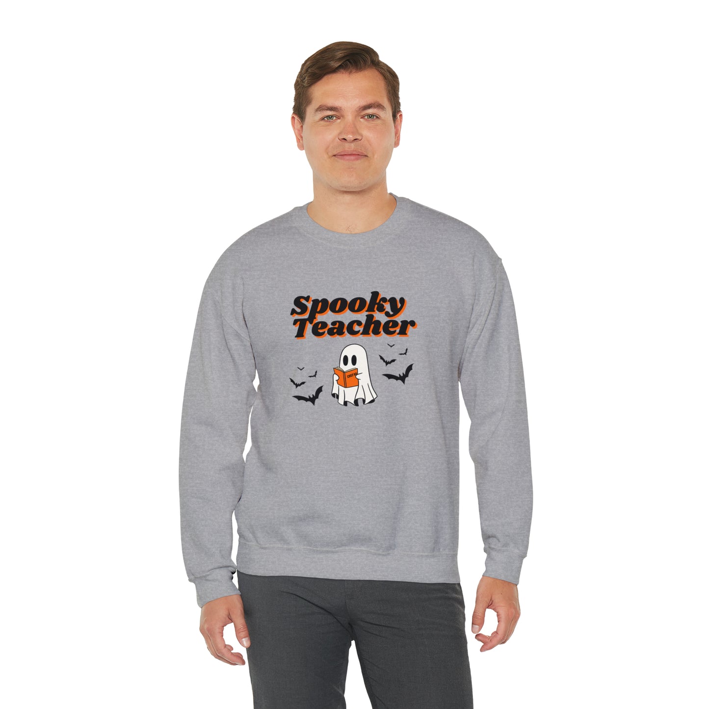 Spooky Teacher, Unisex Heavy Blend Crewneck Sweatshirt