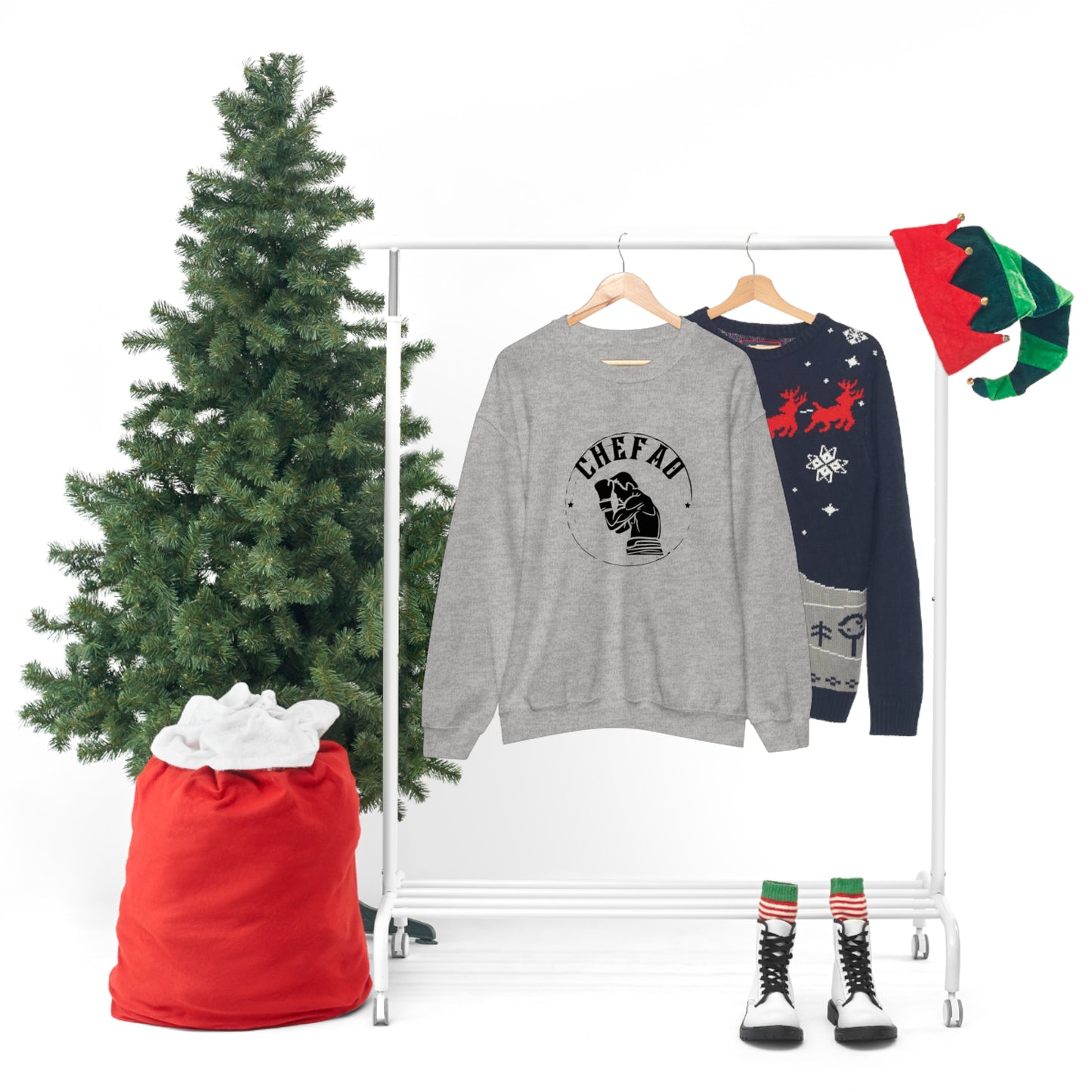 Chefao Boxer I, Unisex Heavy Blend Crewneck Sweatshirt