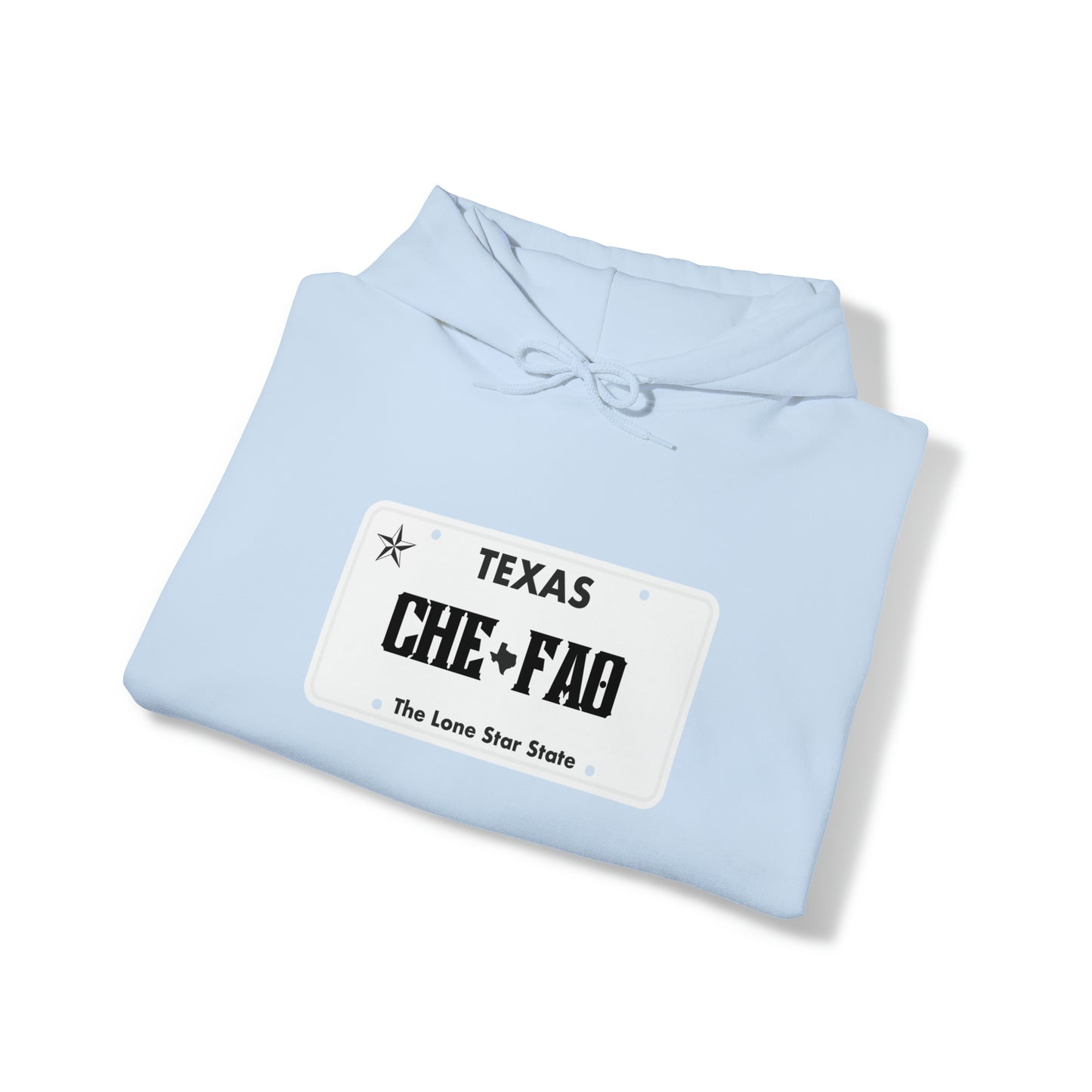Chefao Texas License Plate I, Unisex Heavy Blend Hooded Sweatshirt