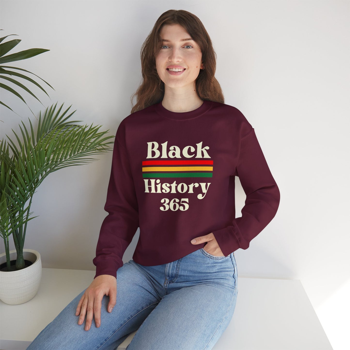 Chefao Black History 365, Unisex Heavy Blend™ Crewneck Sweatshirt