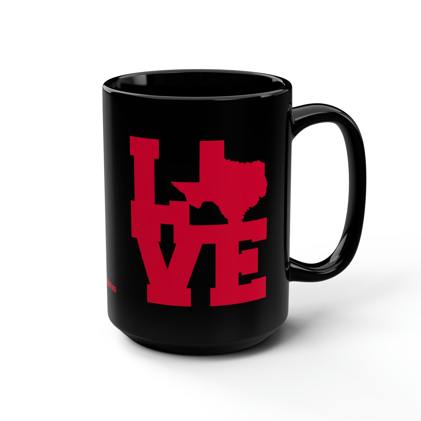 Chefao Love Texas I, Black Mug, 15oz