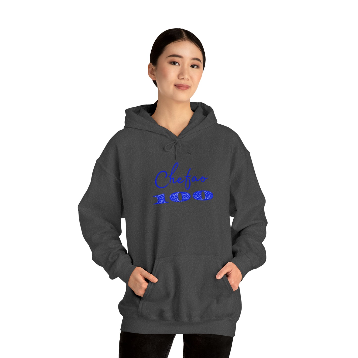 Chefao 100 I Blue, Unisex Heavy Blend™ Hooded Sweatshirt