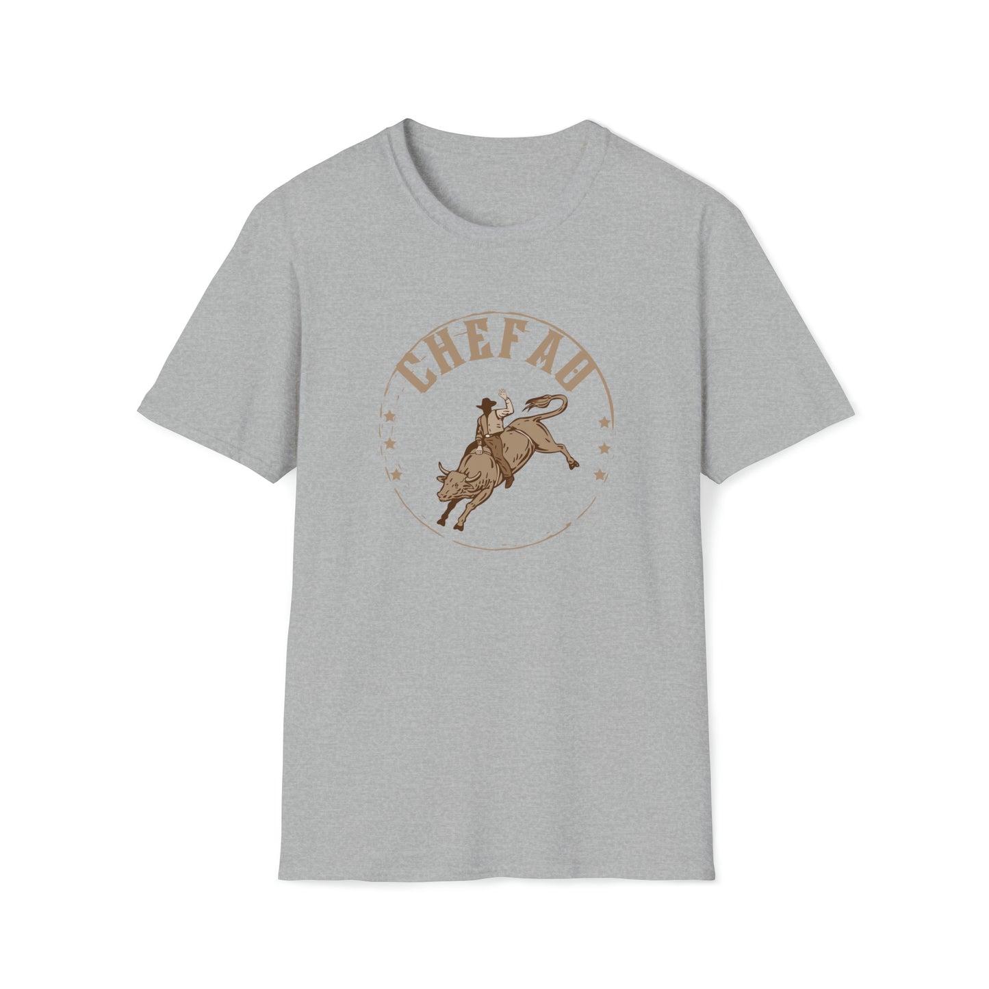 Chefao Bull Riding I, Unisex Softstyle T-Shirt