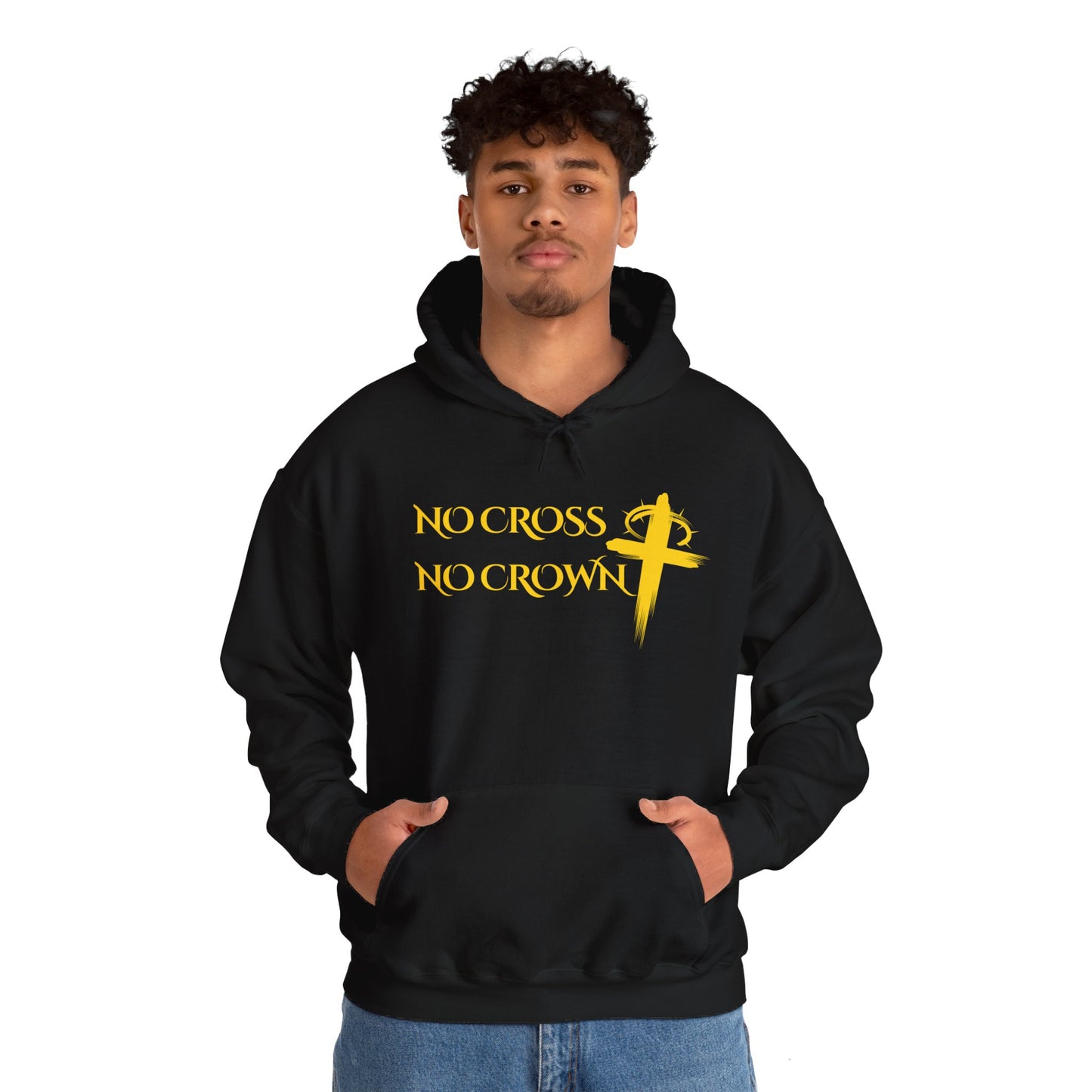 No Cross No Crown, Unisex Heavy Blend™ Hooded Sweatshirt