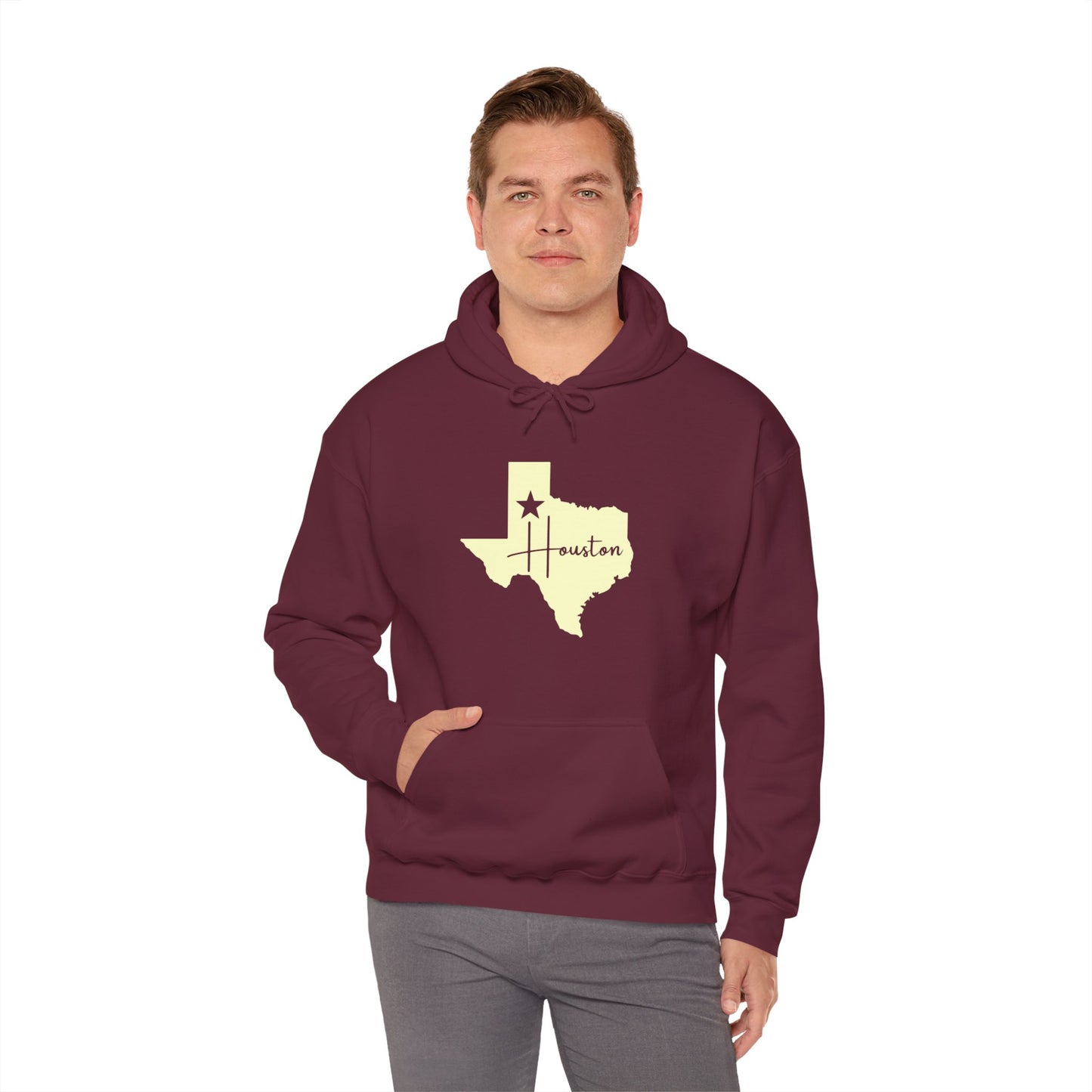 Chefao Houston, Texas I, Unisex Heavy Blend Hooded Sweatshirt