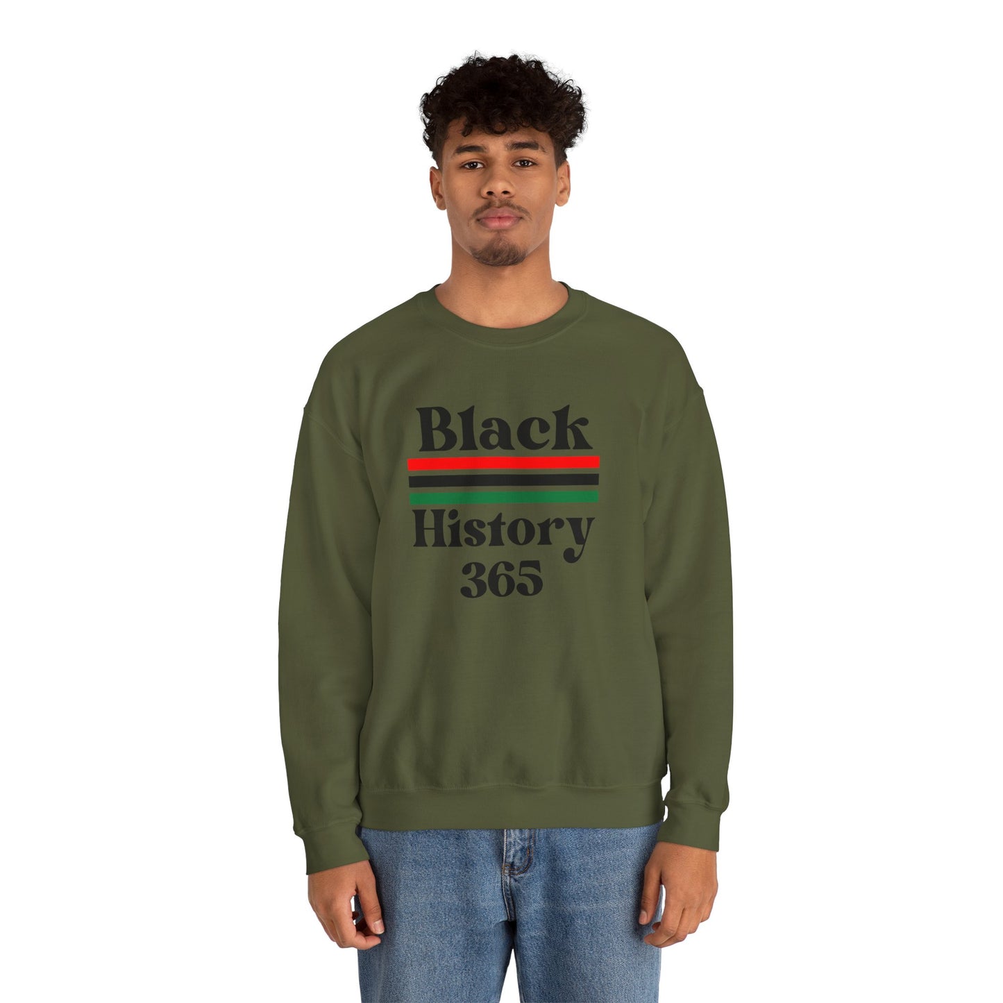 Chefao Black History 365, Unisex Heavy Blend™ Crewneck Sweatshirt