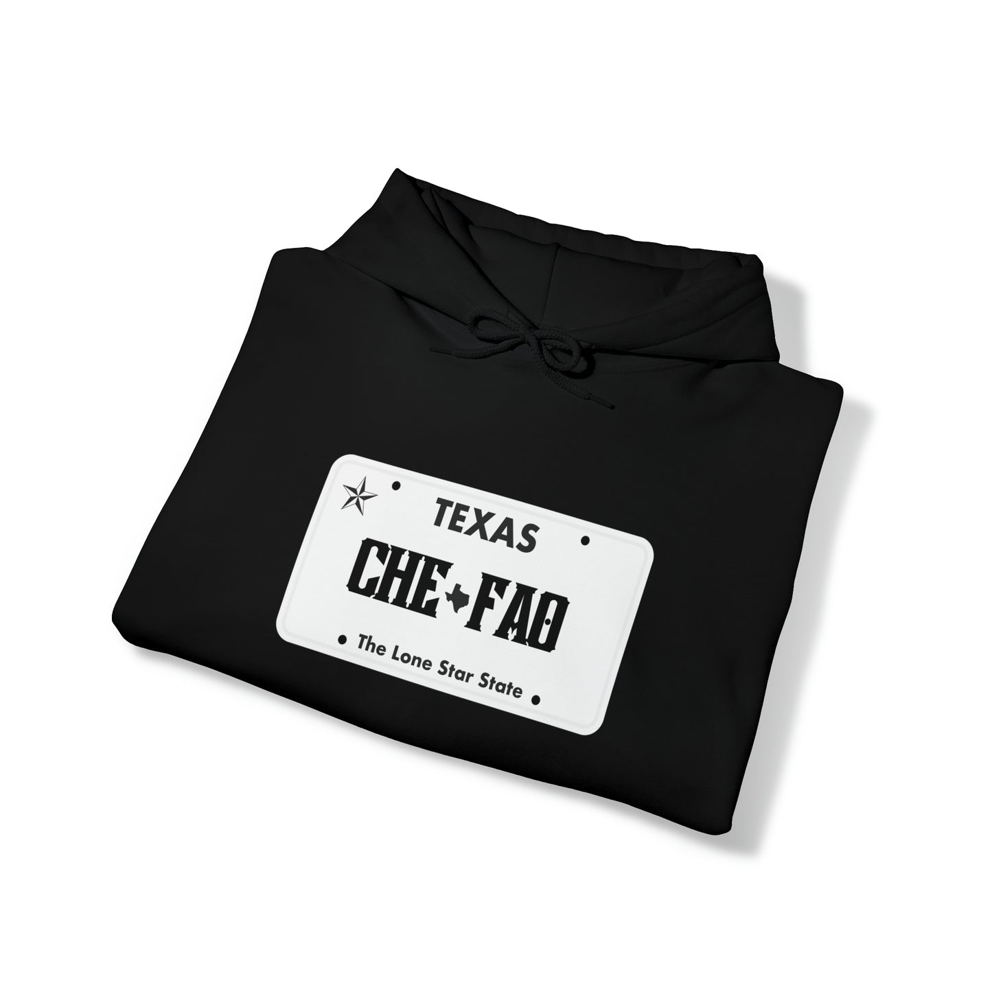 Chefao Texas License Plate I, Unisex Heavy Blend Hooded Sweatshirt
