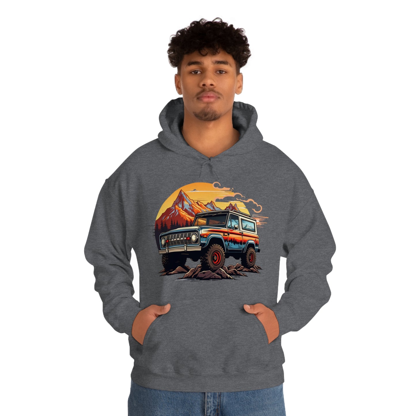 Retro, Rugged Charm, Unisex Heavy Blend Hooded Sweatshirt