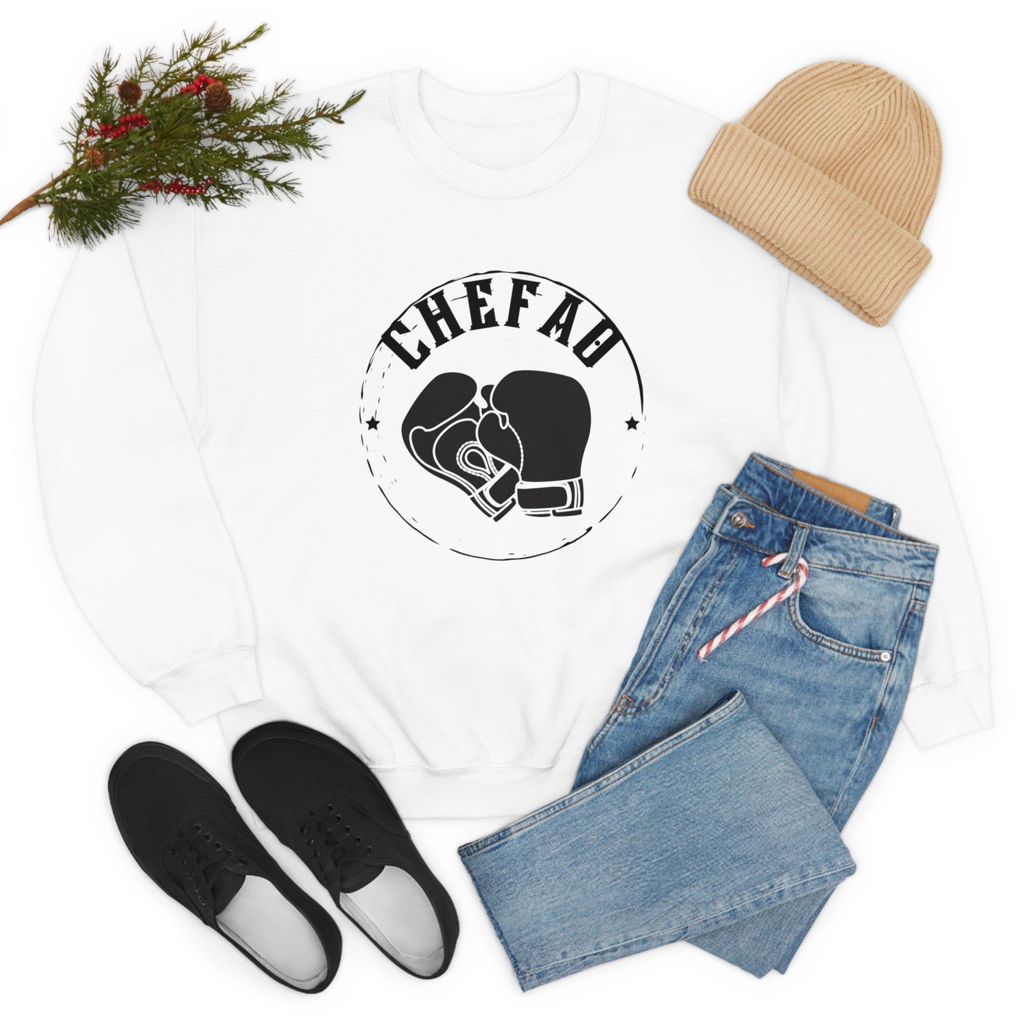 Chefao Boxing I, Unisex Heavy Blend Crewneck Sweatshirt