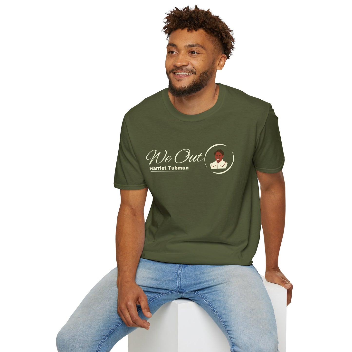 Harriet Tubman "We Out", Unisex Softstyle T-Shirt